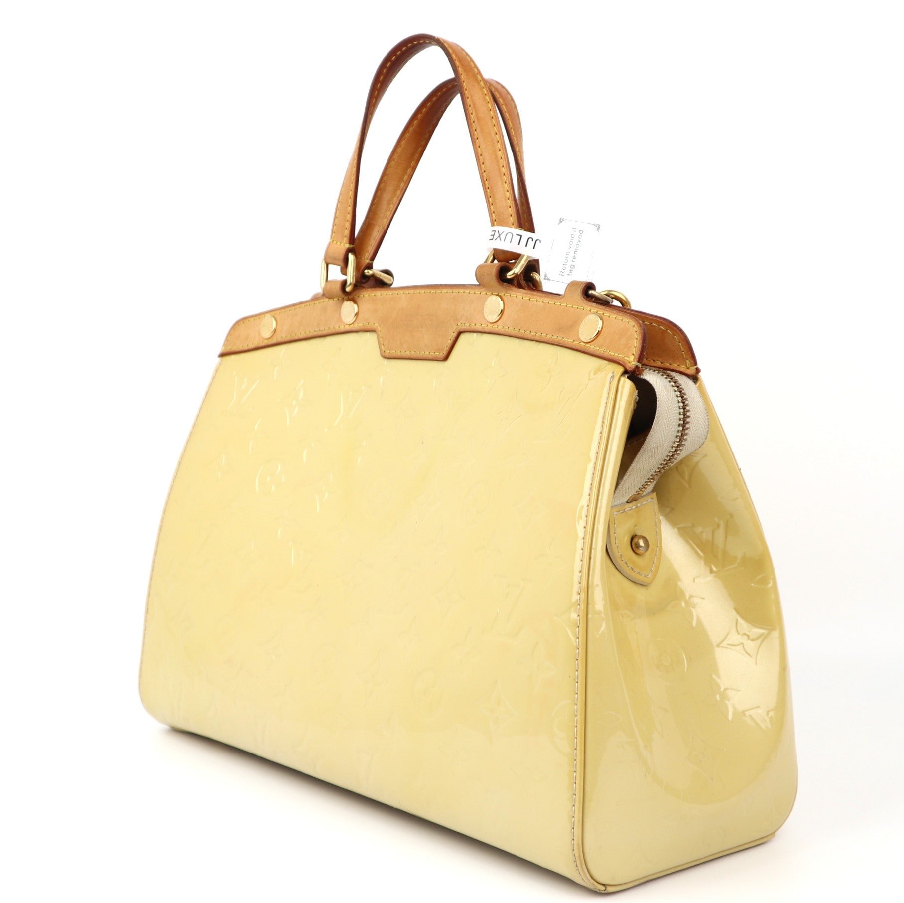 C1212 Louis Vuitton Vernis Brea MM Blanc Corail -Pre Owned