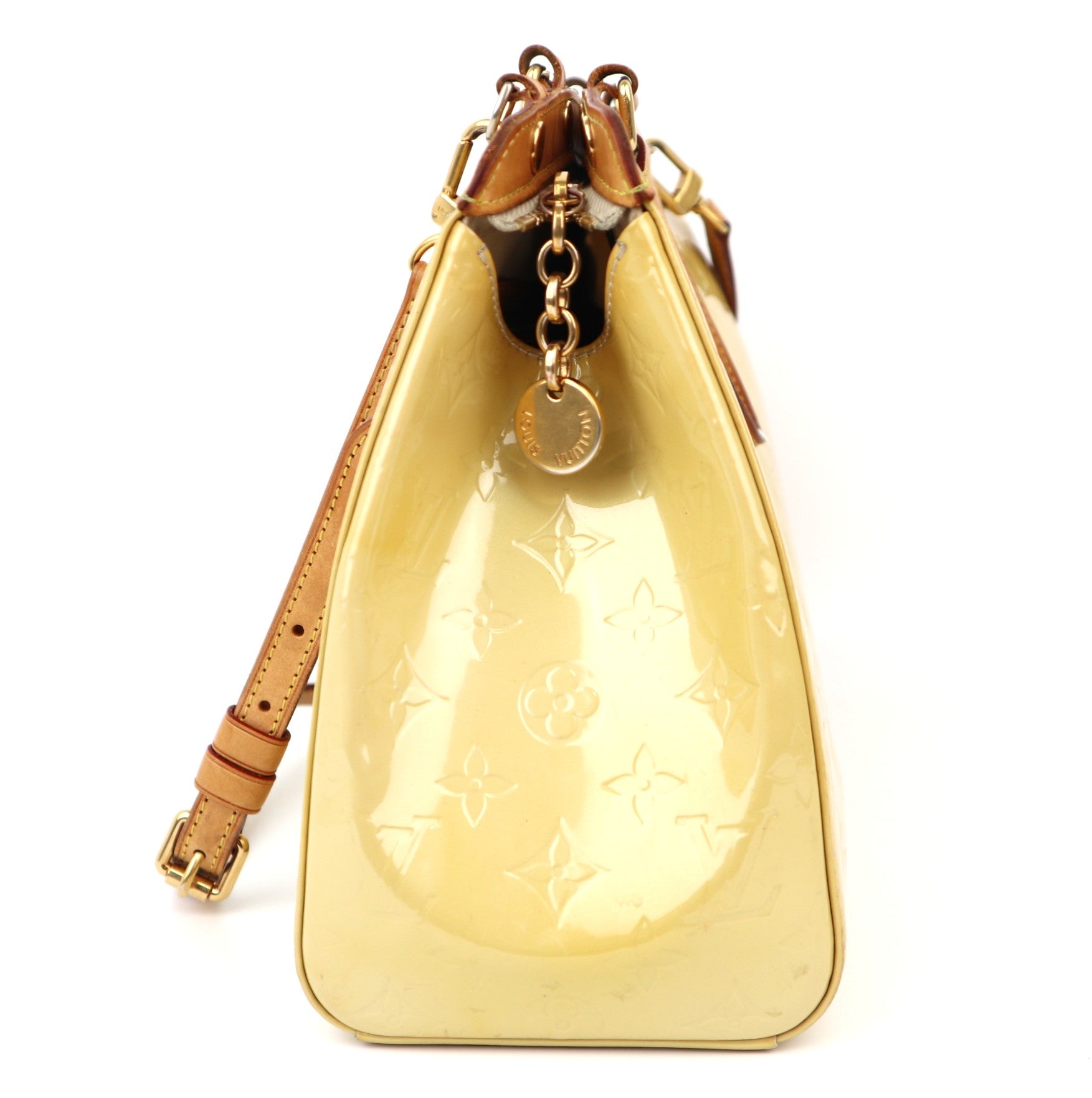 C1212 Louis Vuitton Vernis Brea MM Blanc Corail -Pre Owned