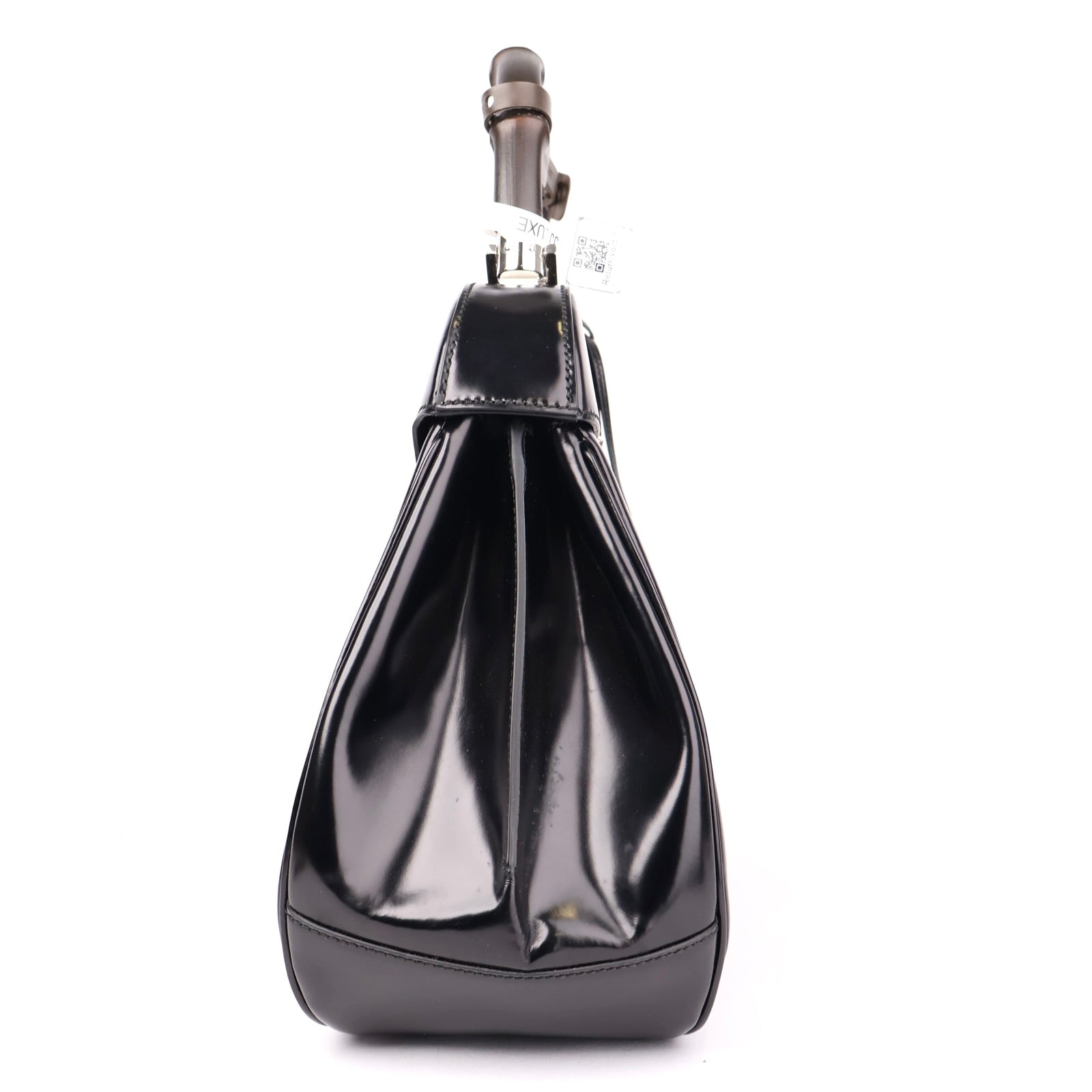 J1149 Gucci Black Bamboo Leather Lady Lock- Pre Owned