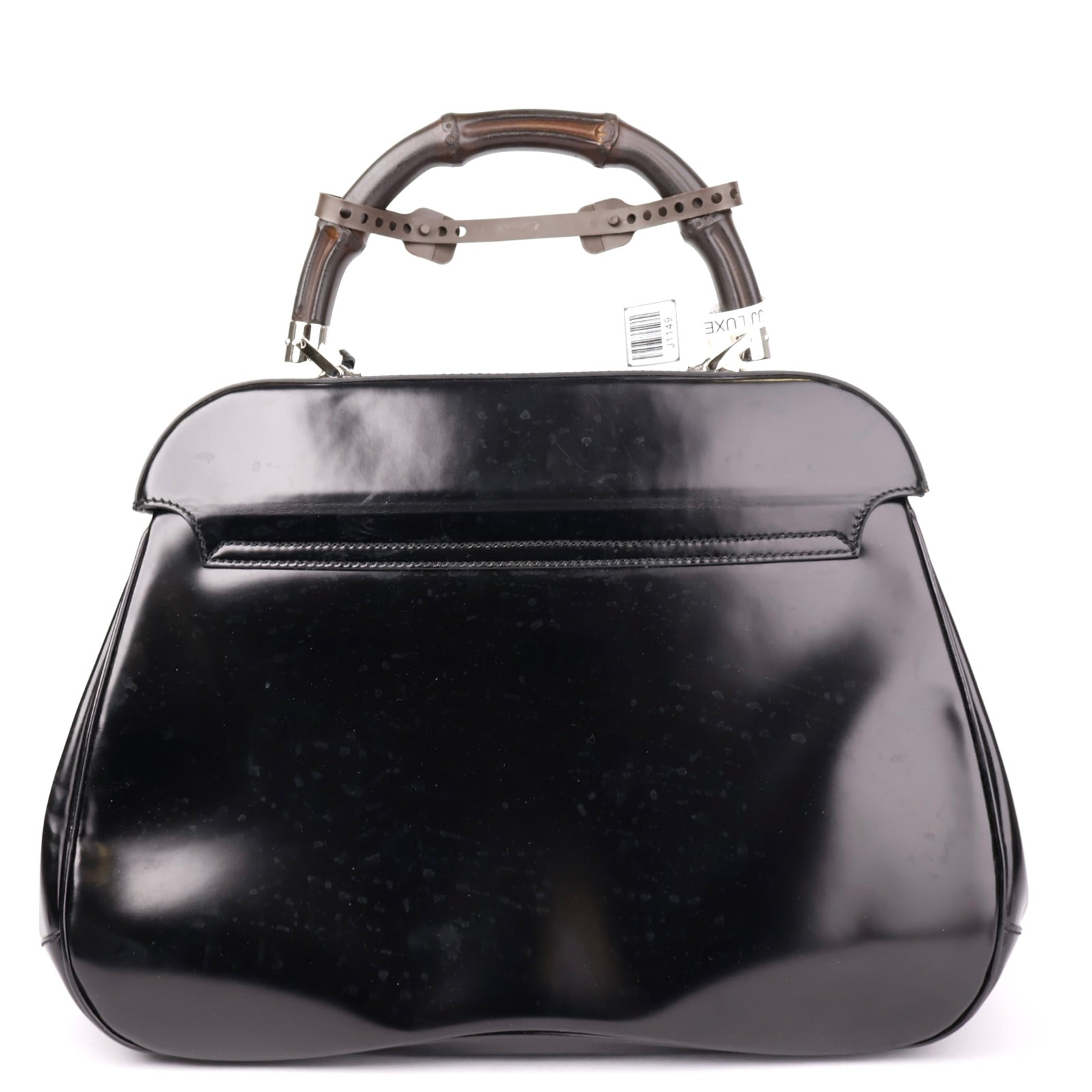 J1149 Gucci Black Bamboo Leather Lady Lock- Pre Owned
