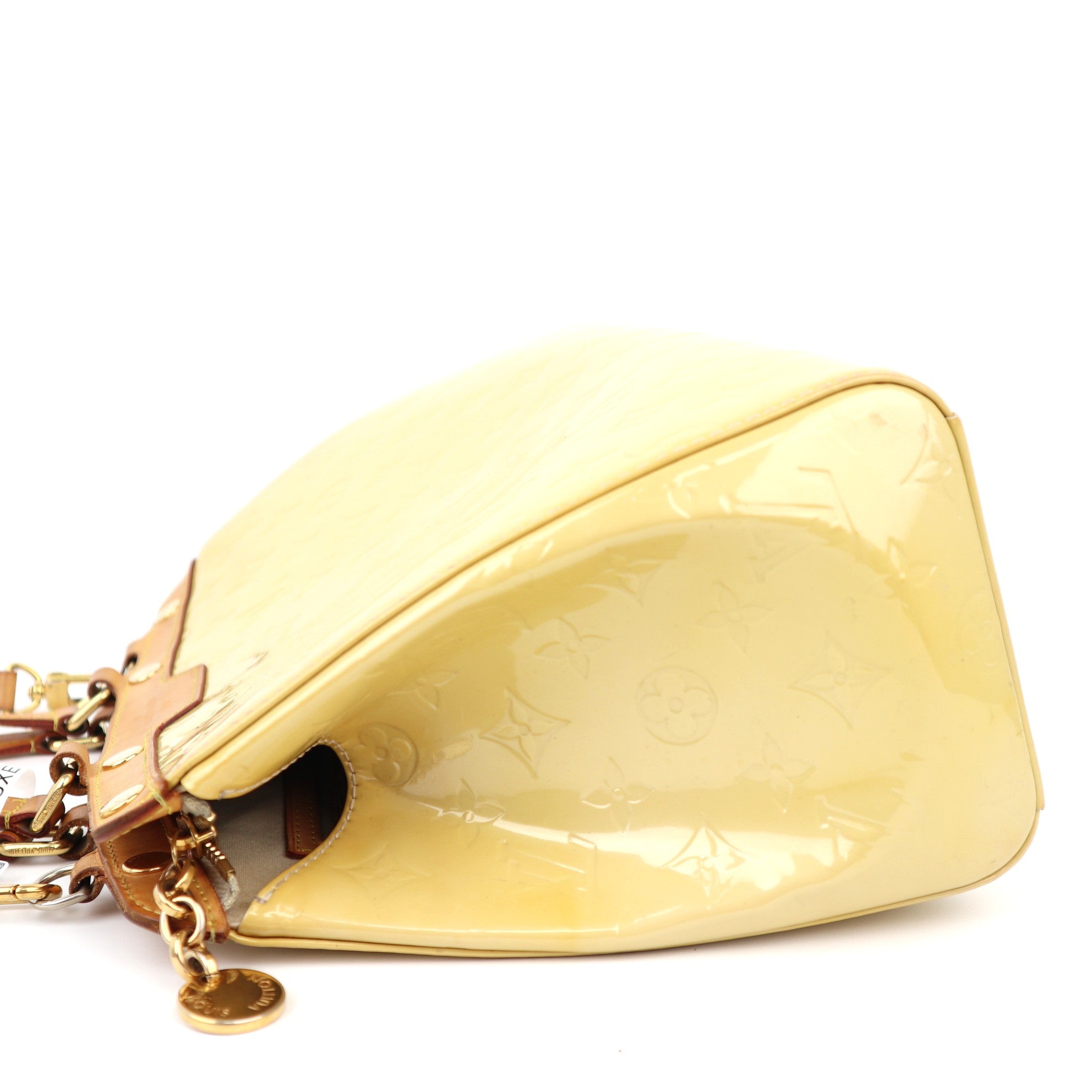 C1212 Louis Vuitton Vernis Brea MM Blanc Corail -Pre Owned