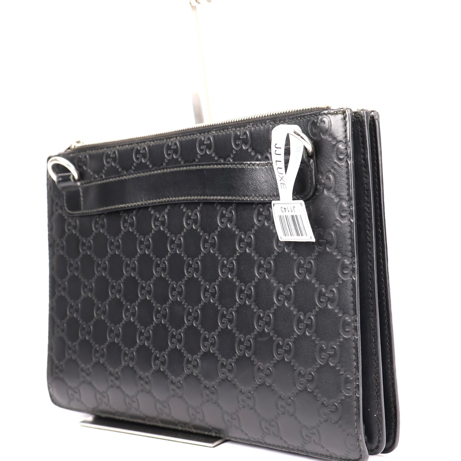 J1143 Gucci Signature Monogram Clutch Bag- Pre Owned