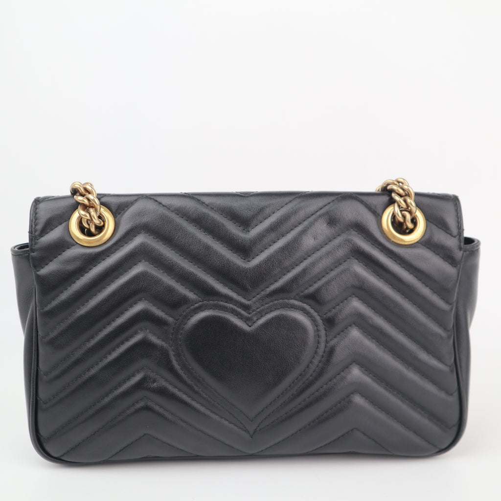 C2688 Gucci Shoulder Bag GG Marmont Small Black | Pre-Owned Very Good Black GG Canvas