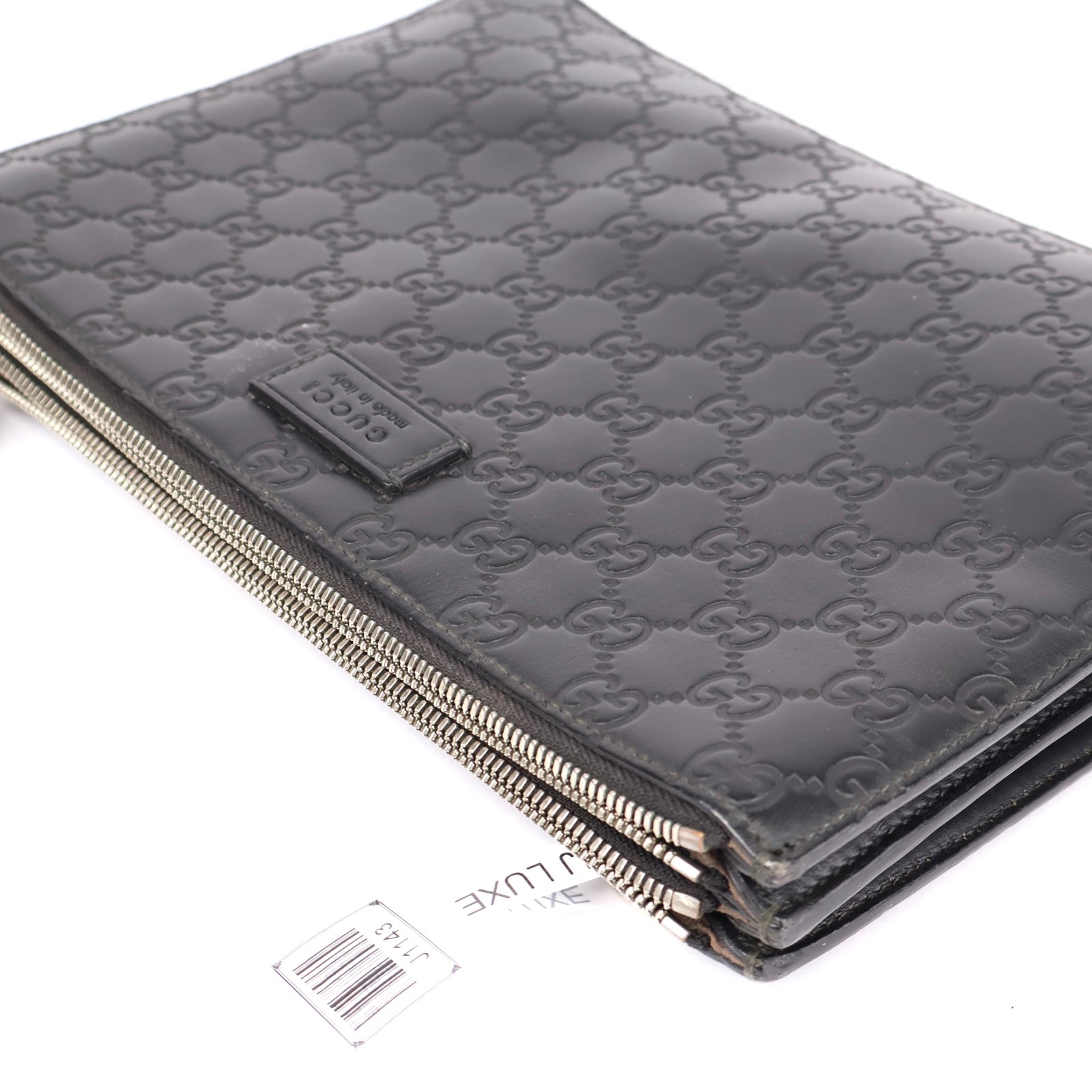 J1143 Gucci Signature Monogram Clutch Bag- Pre Owned