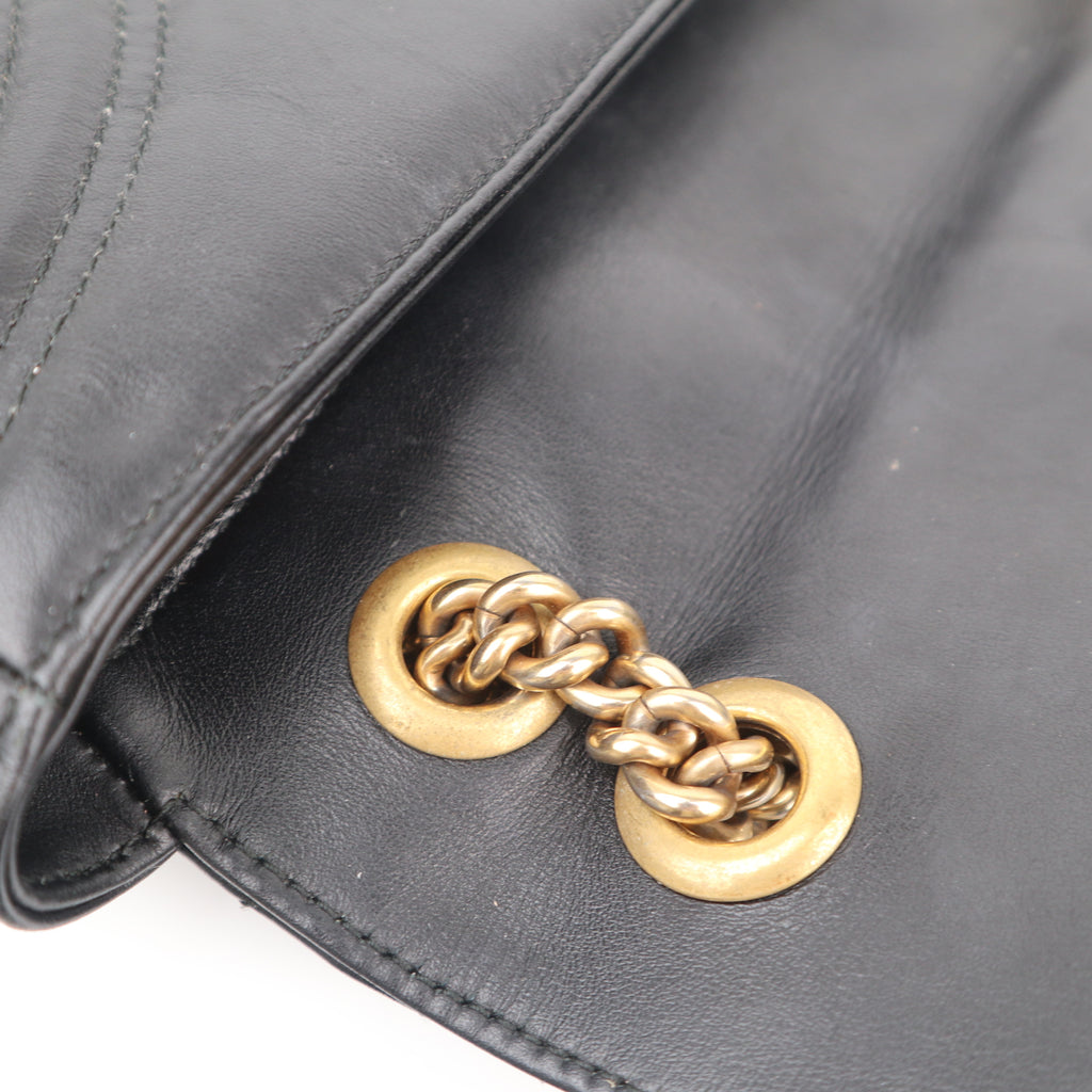 C2688 Gucci Shoulder Bag GG Marmont Small Black | Pre-Owned Very Good Black GG Canvas