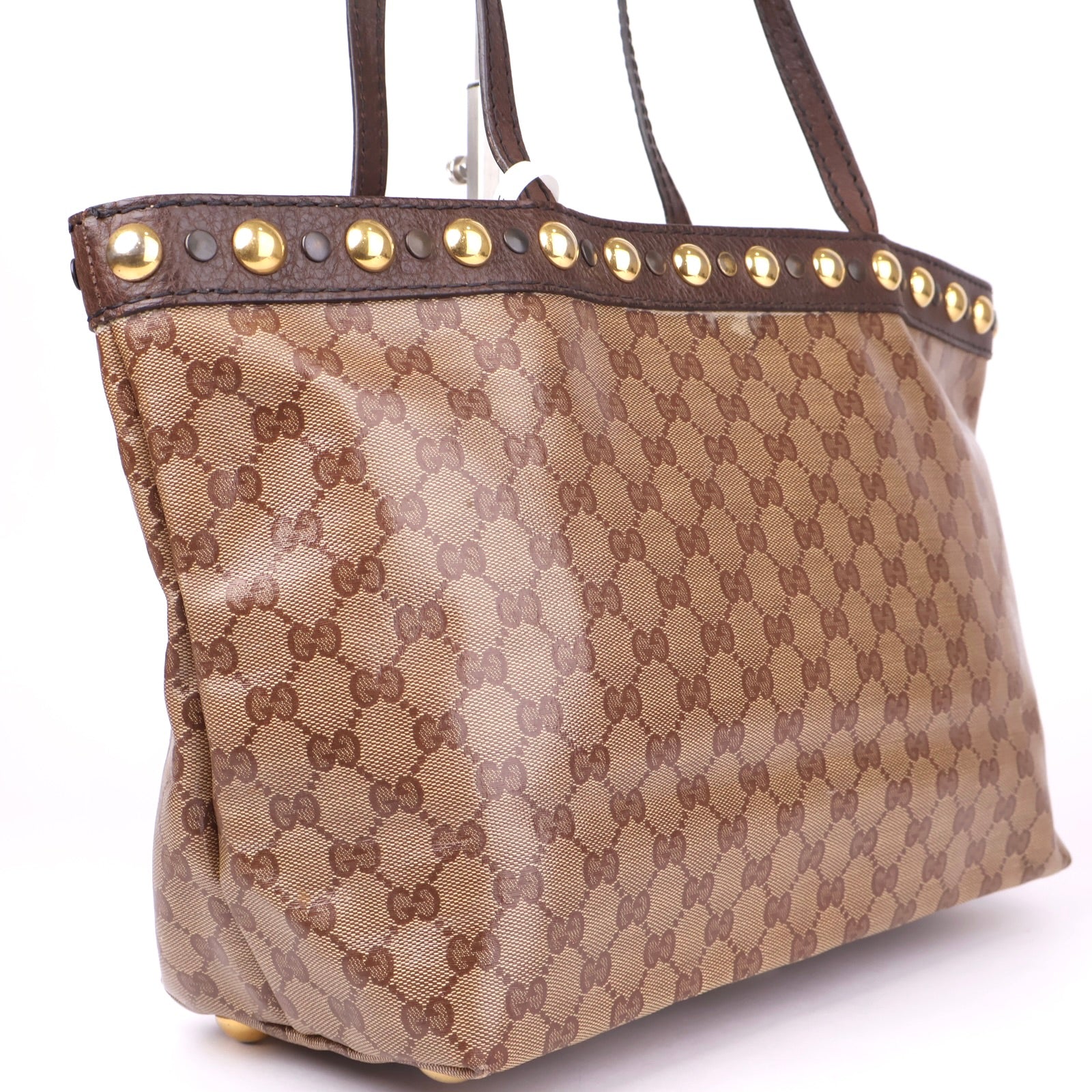 J1150 Gucci Brown GG Canvas Babouska Tote Bag- Pre Owned