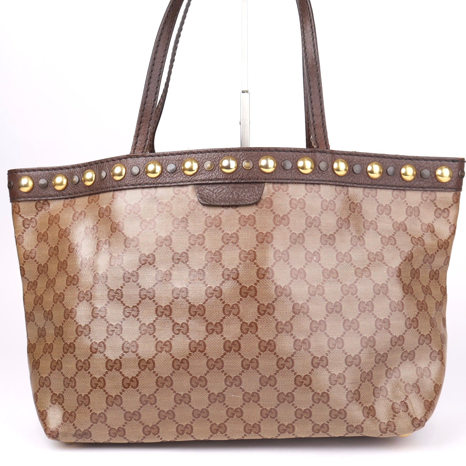 J1150 Gucci Brown GG Canvas Babouska Tote Bag- Pre Owned