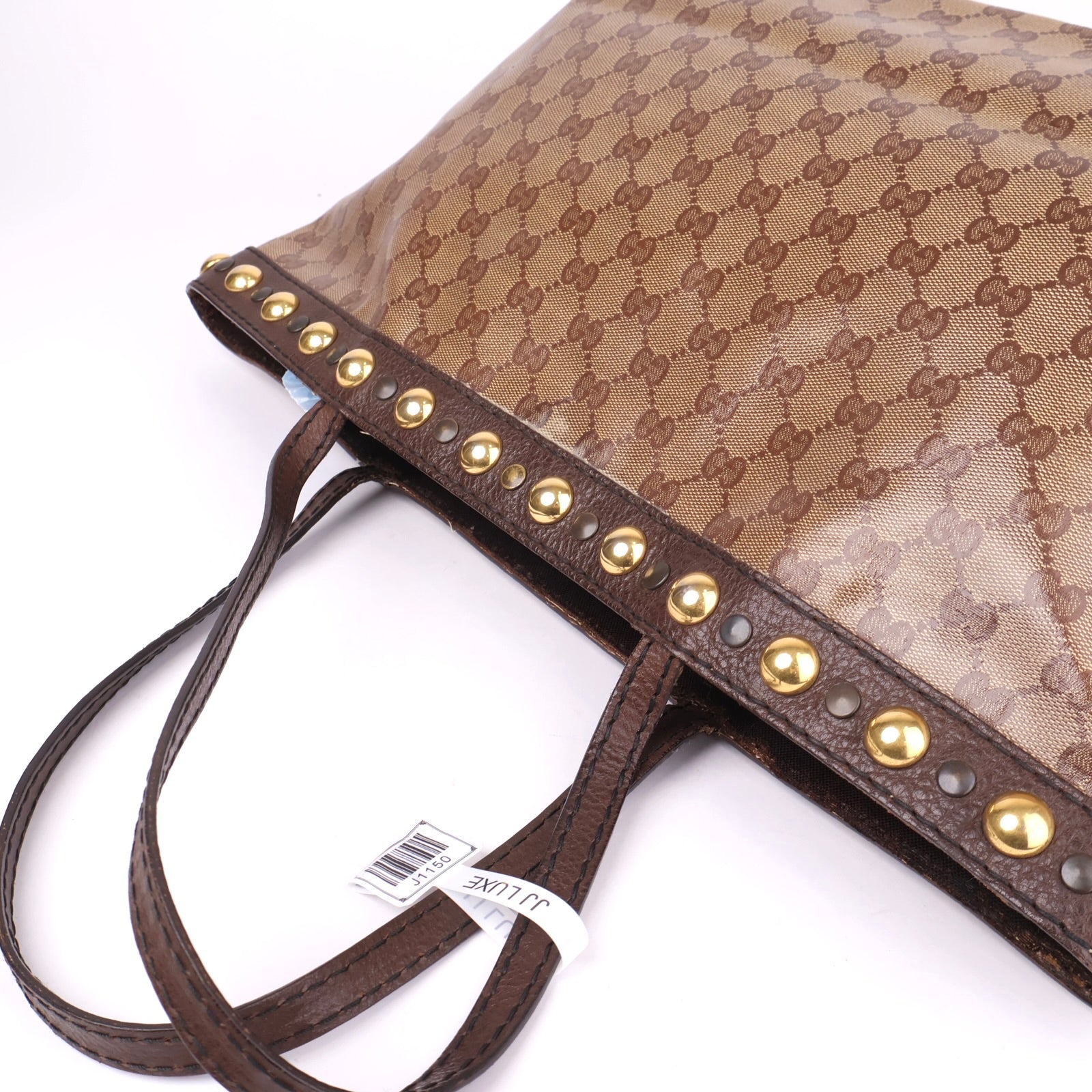 J1150 Gucci Brown GG Canvas Babouska Tote Bag- Pre Owned