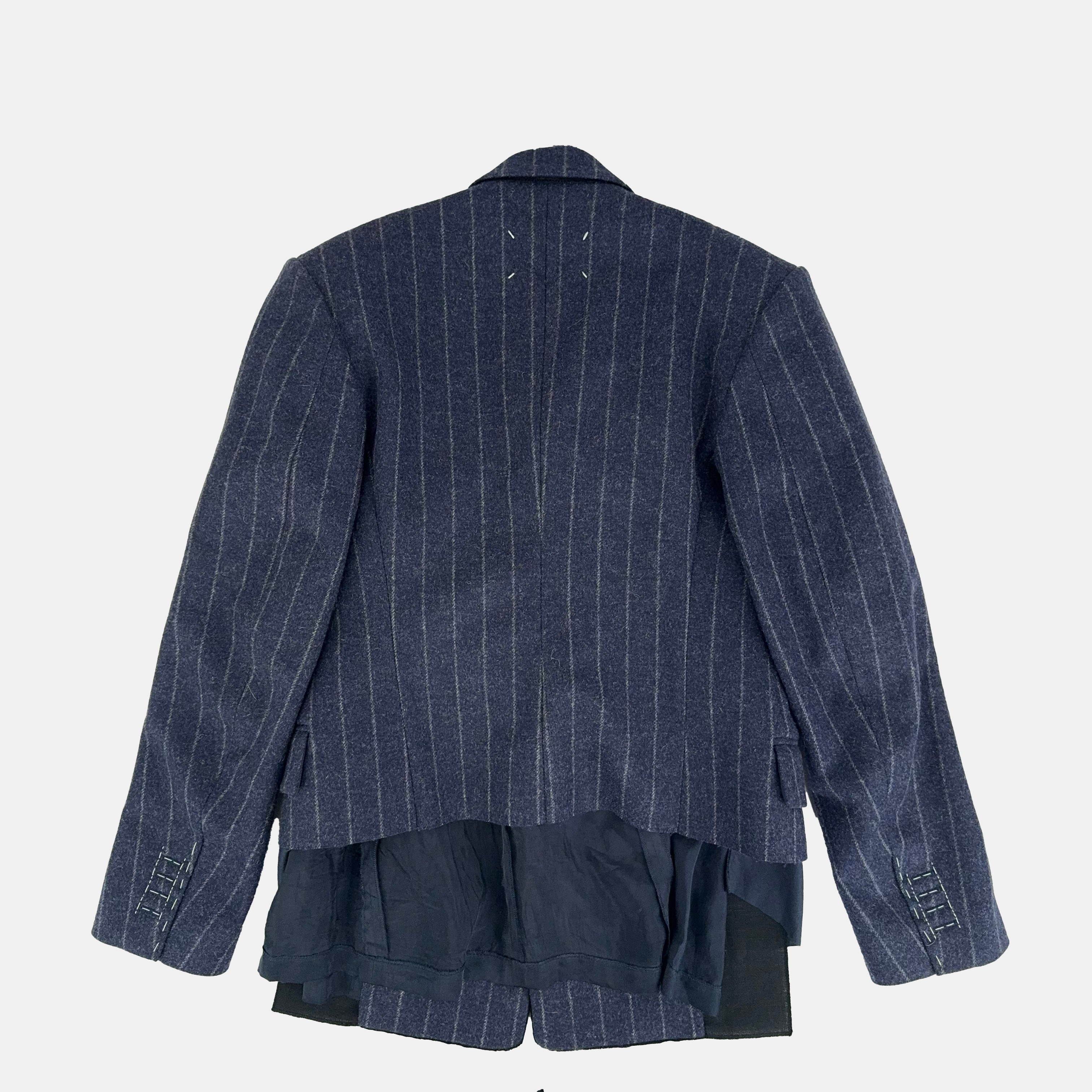 PRE OWNED - MAISON MARGIELA
MM1 DOUBLE-BREASTED PEAK LAPEL PINSTRIPED BLAZER