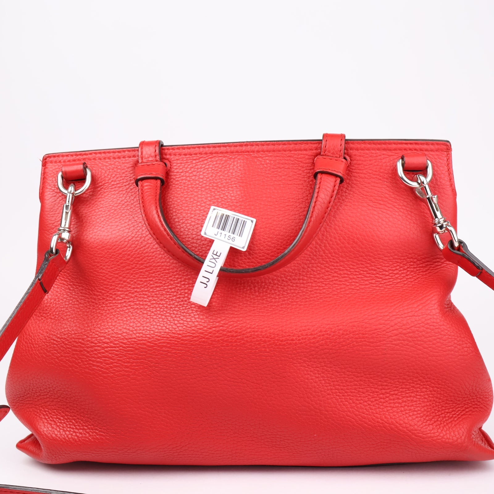 J1156 Gucci Small Leather Bamboo Daily Satchel- Pre Owned