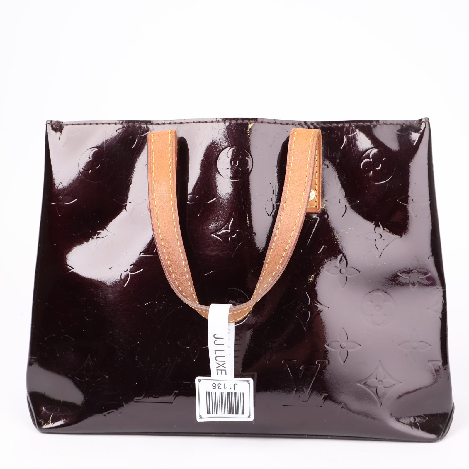J1136 Louis Vuitton Purple Vernis Reade PM Brown Light brown- Pre Owned