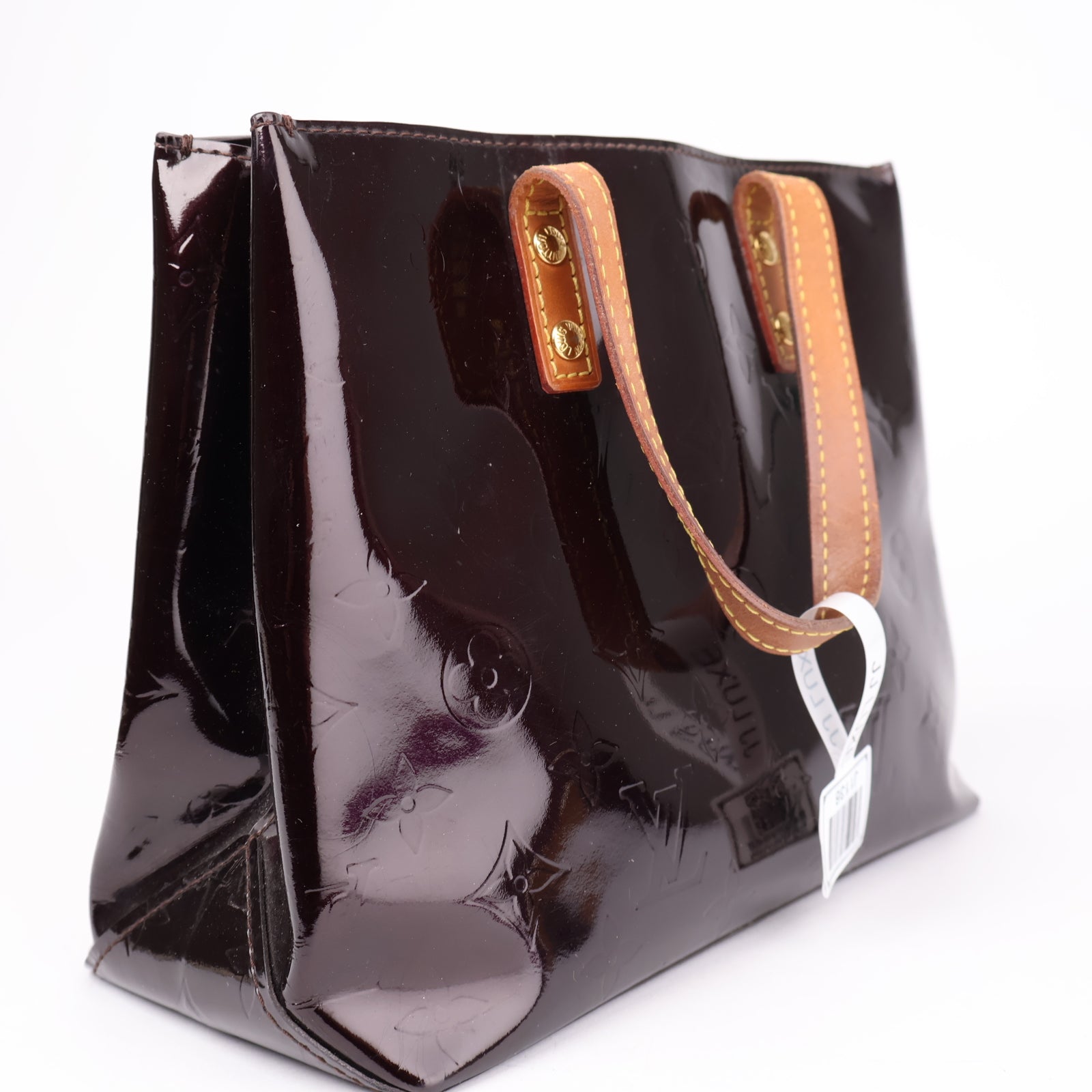 J1136 Louis Vuitton Purple Vernis Reade PM Brown Light brown- Pre Owned
