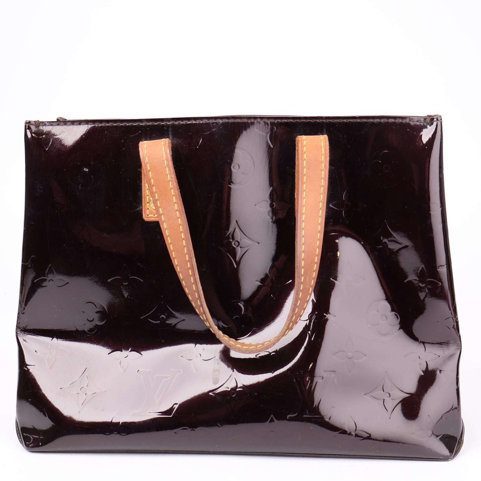 J1136 Louis Vuitton Purple Vernis Reade PM Brown Light brown- Pre Owned