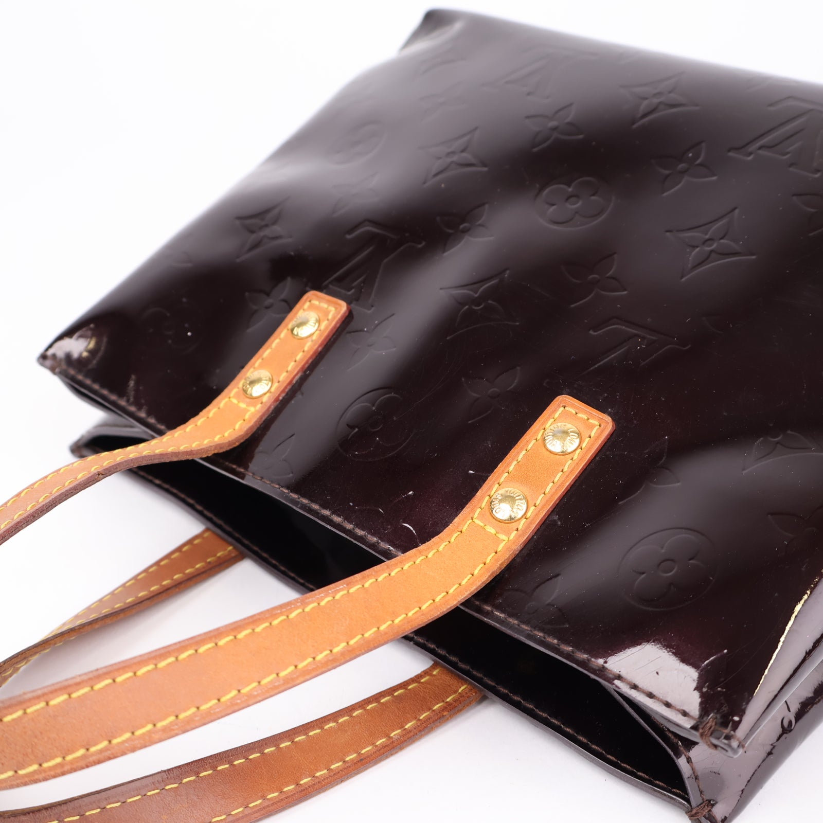 J1136 Louis Vuitton Purple Vernis Reade PM Brown Light brown- Pre Owned