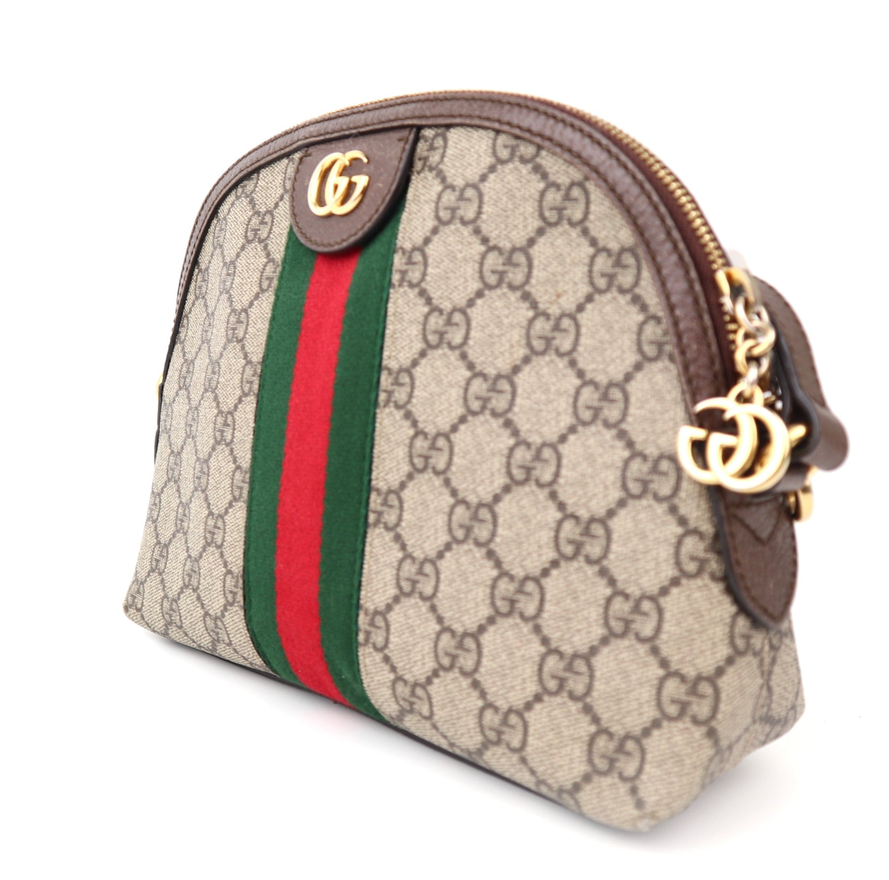C1216 Gucci GG Supreme Ophidia Small Rounded Top Shoulder Bag-Pre Owned