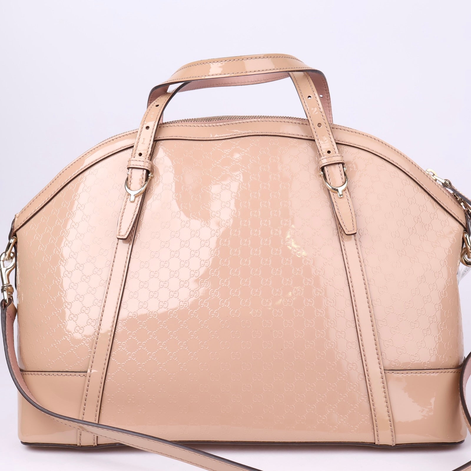 J1132 Gucci Nice Microgucci Tote Bag in Beige Brown- Pre Owned