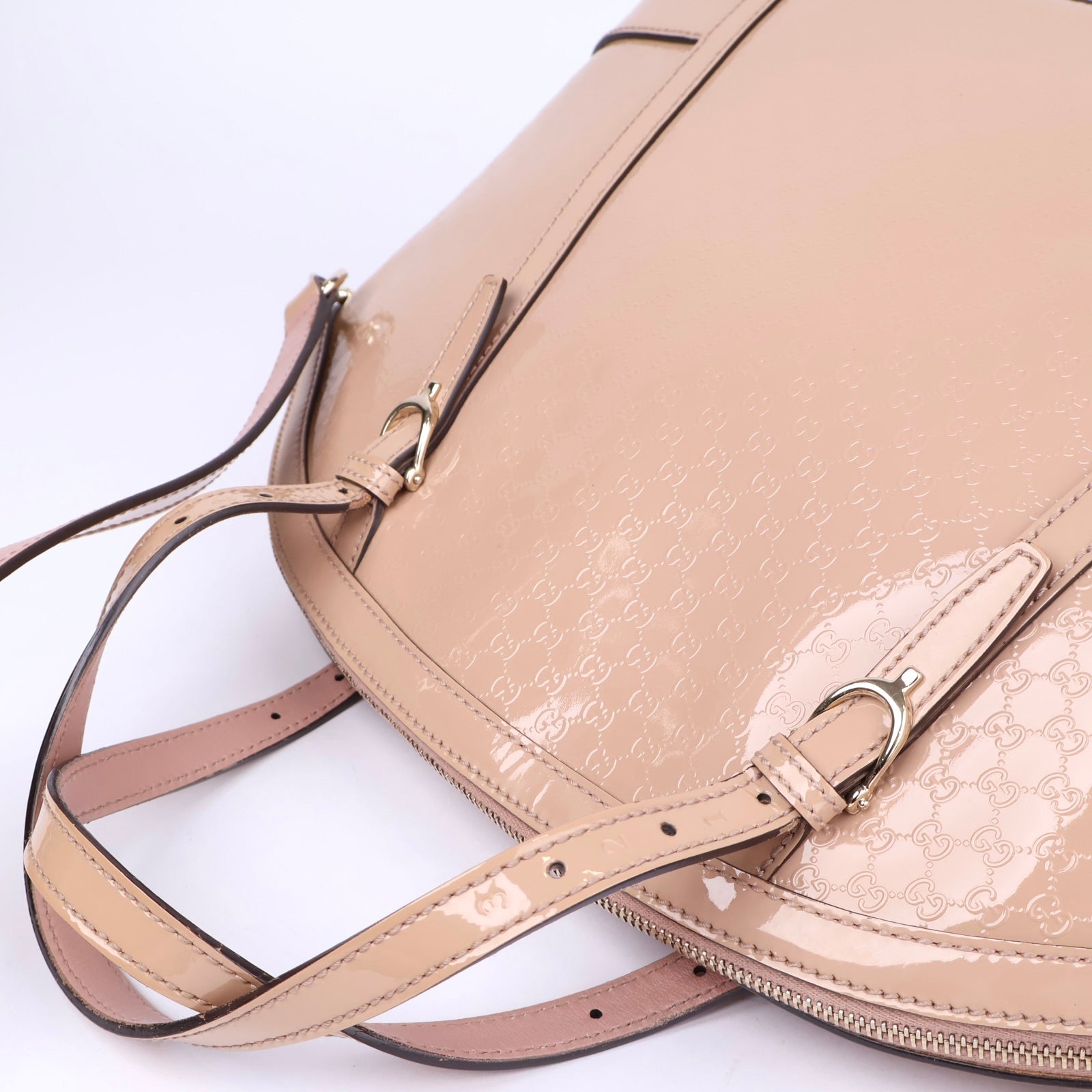 J1132 Gucci Nice Microgucci Tote Bag in Beige Brown- Pre Owned