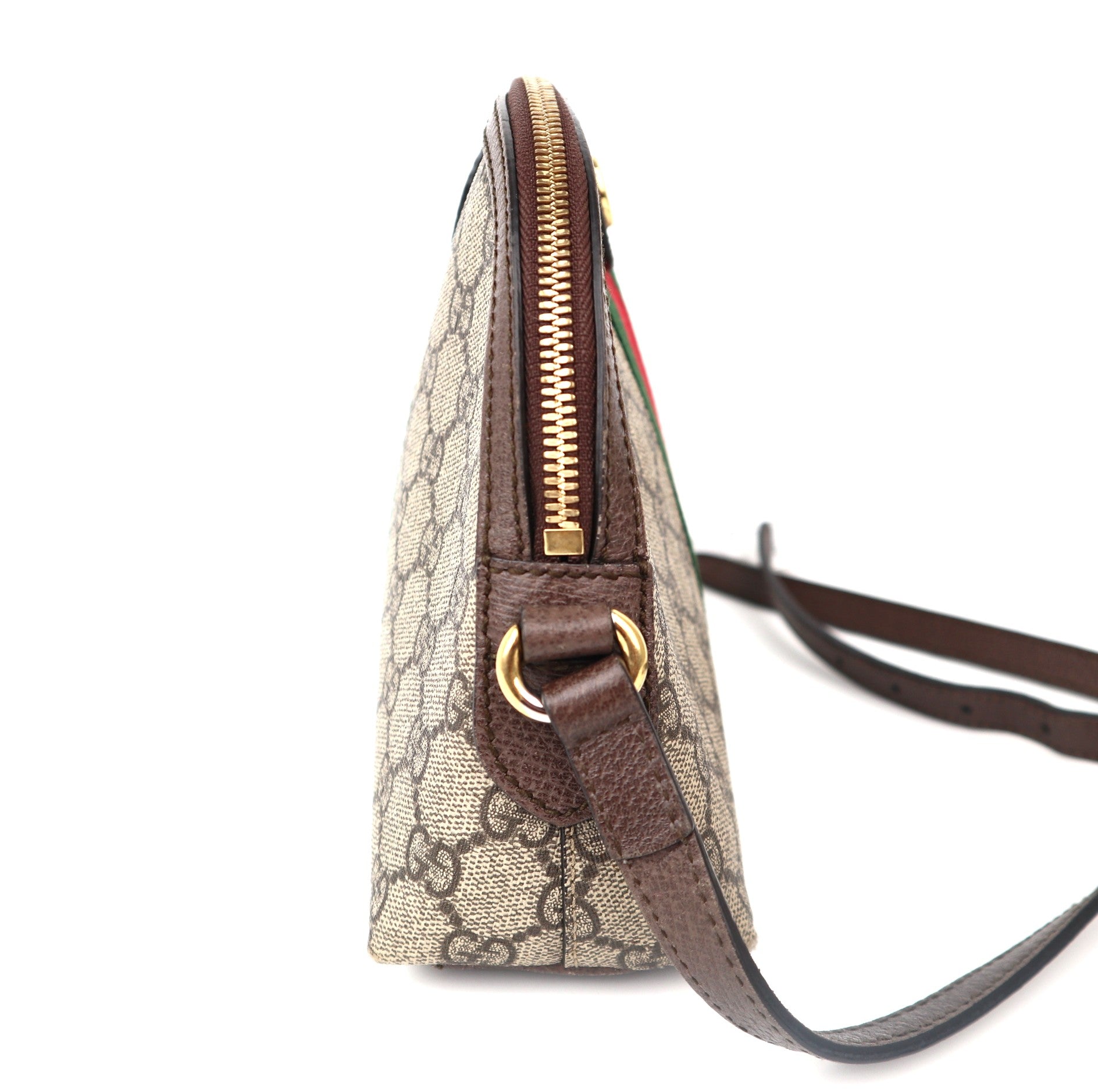 C1216 Gucci GG Supreme Ophidia Small Rounded Top Shoulder Bag-Pre Owned