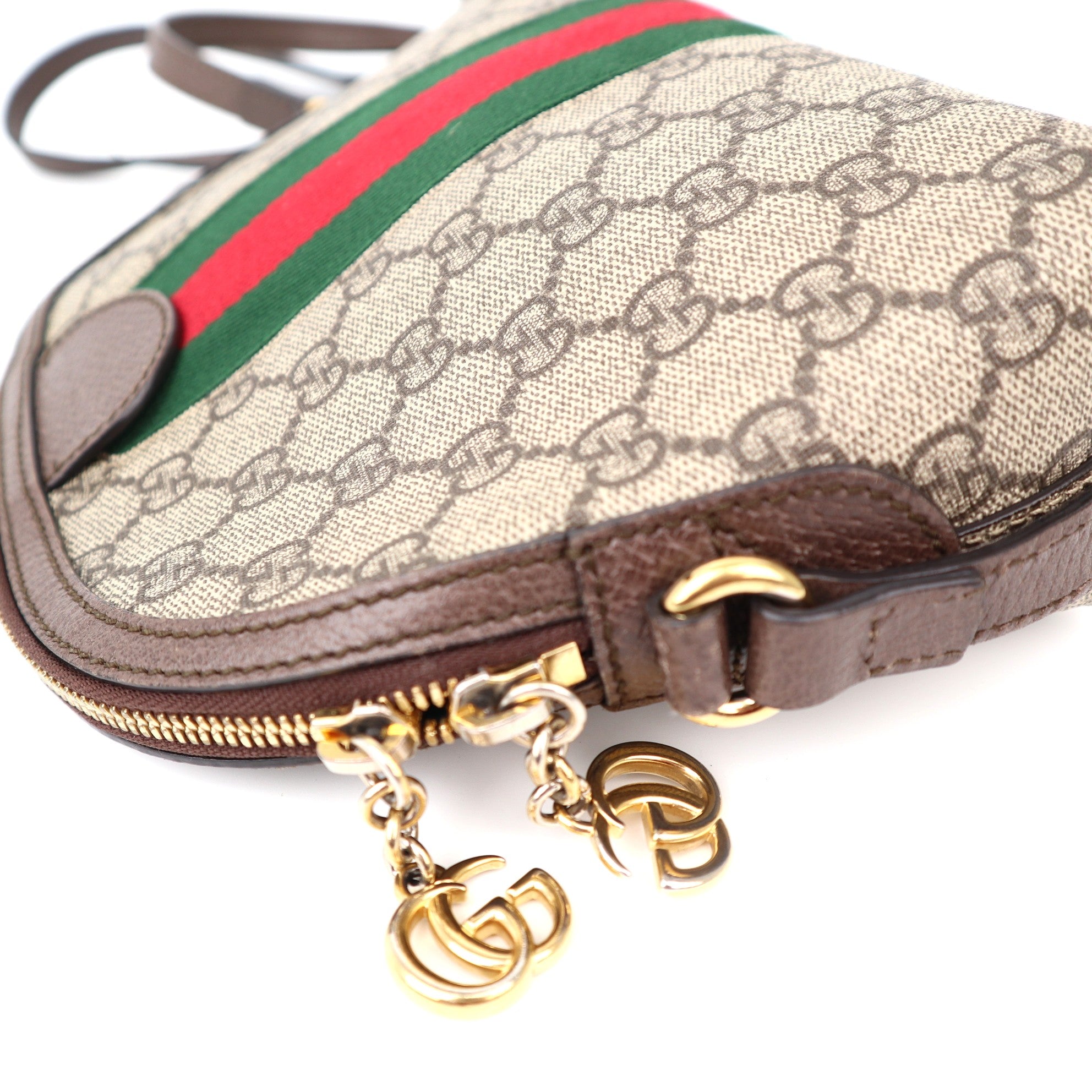 C1216 Gucci GG Supreme Ophidia Small Rounded Top Shoulder Bag-Pre Owned