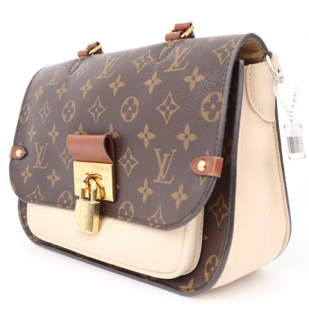 C1217 Louis Vuitton Creme Monogram Canvas and Leather Vaugirard Bag-Pre Owned