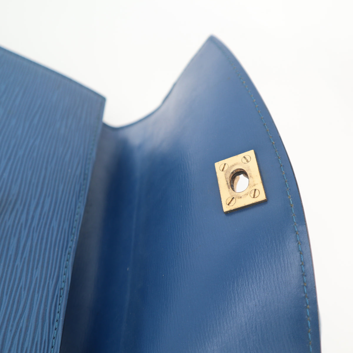 C2697 Louis Vuitton Top Handle Bag Epi Segur PM Blue | Pre-Owned Very Good Blue Epi Leather
