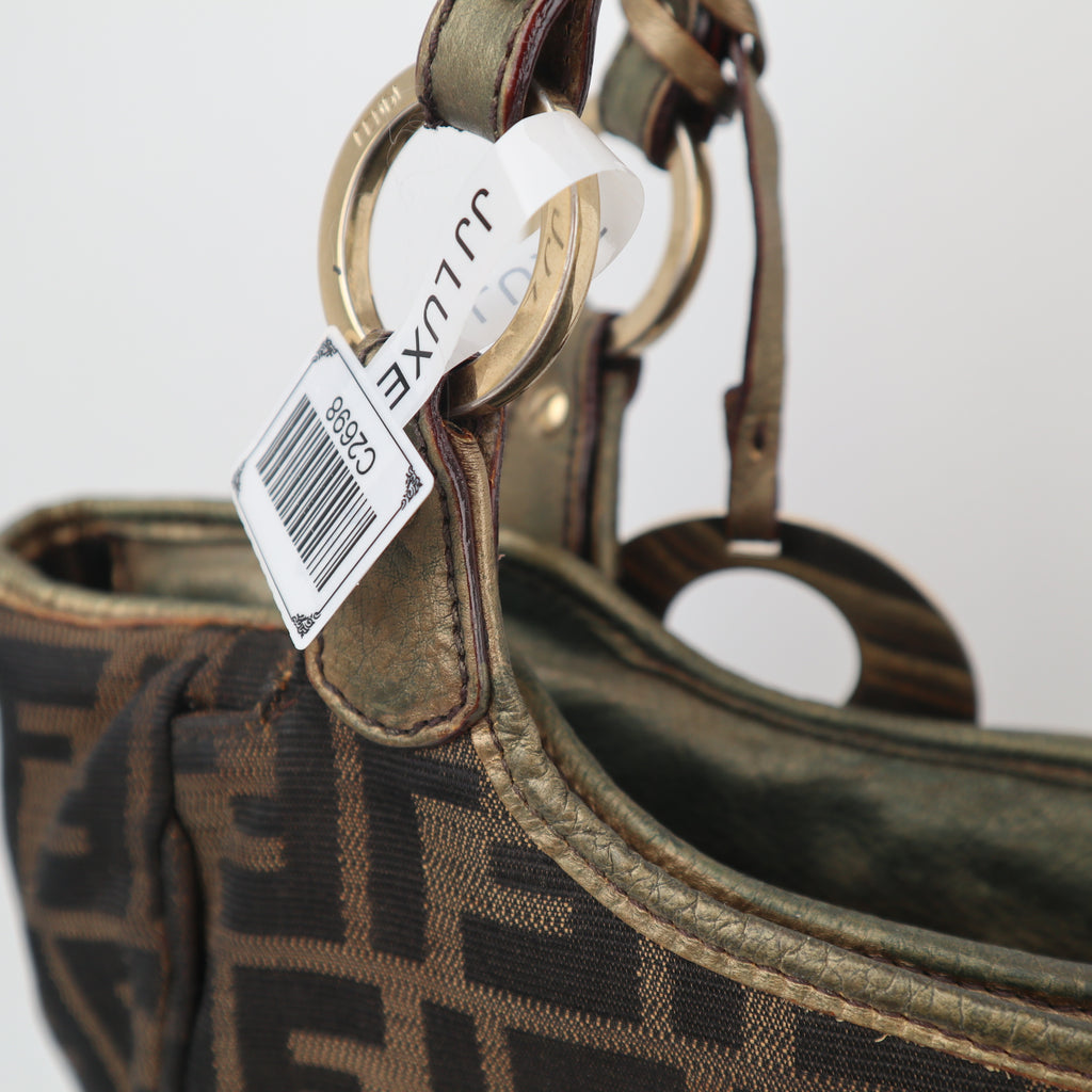 C2698 Fendi Tote Bag Zucca Chef | Pre-Owned Very Good Brown Canvas Zucca