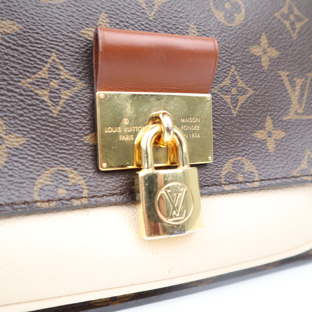 C1217 Louis Vuitton Creme Monogram Canvas and Leather Vaugirard Bag-Pre Owned