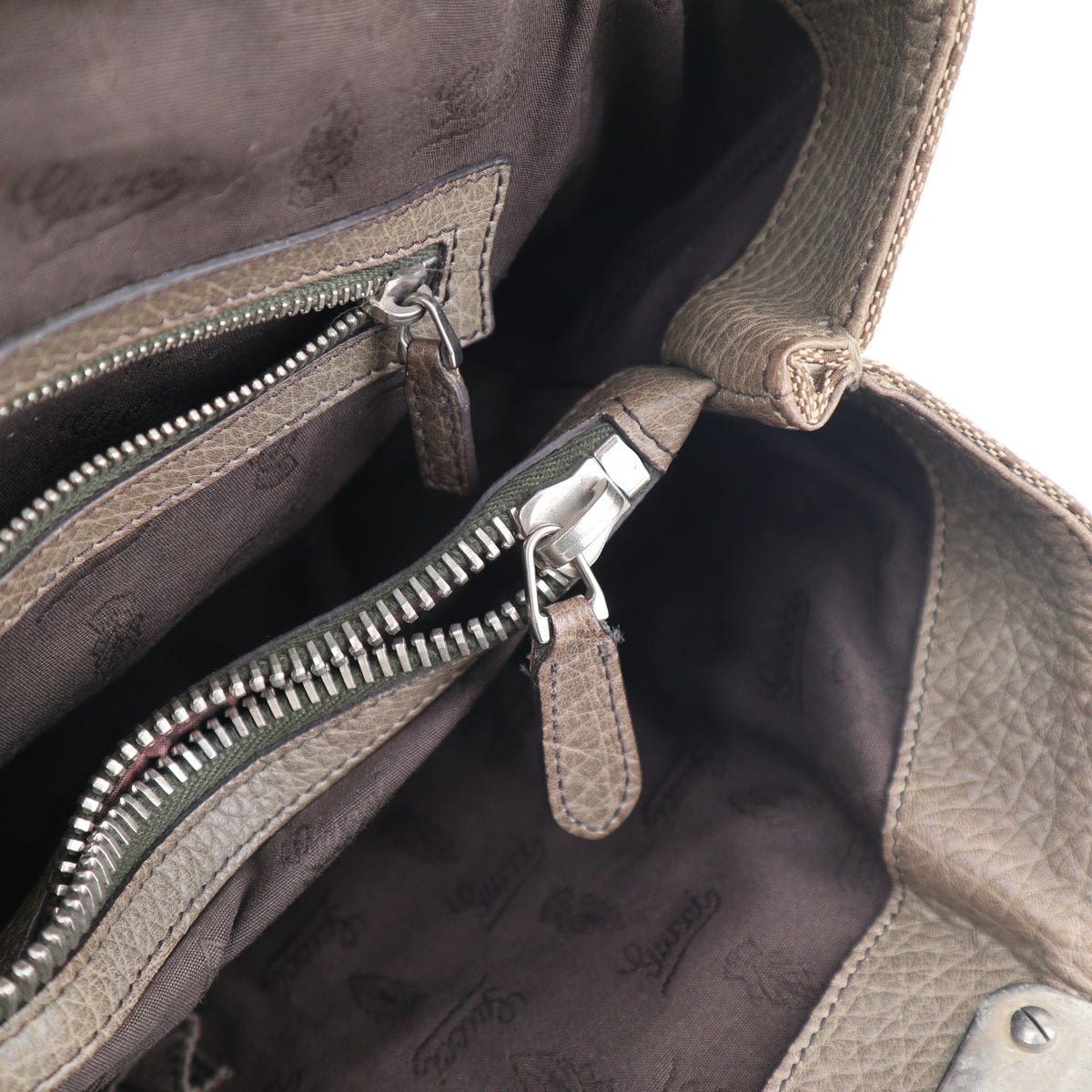 C2703 Gucci Tote Bag Medium GG Canvas Bamboo Libeccio tote bag | Pre-Owned Very Good Brown Canvas GG