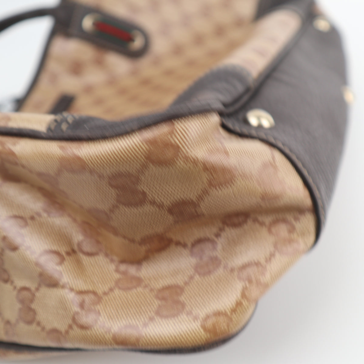 C2704 Gucci Tote Bag Vintage GG Canvas Princy Tote Bag | Pre-Owned Very Good Brown Canvas GG