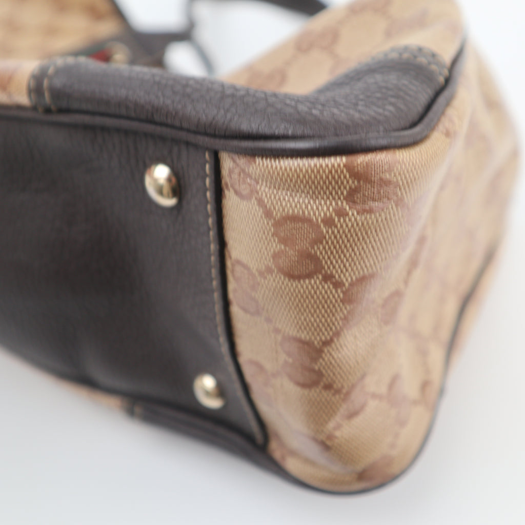 C2704 Gucci Tote Bag Vintage GG Canvas Princy Tote Bag | Pre-Owned Very Good Brown Canvas GG