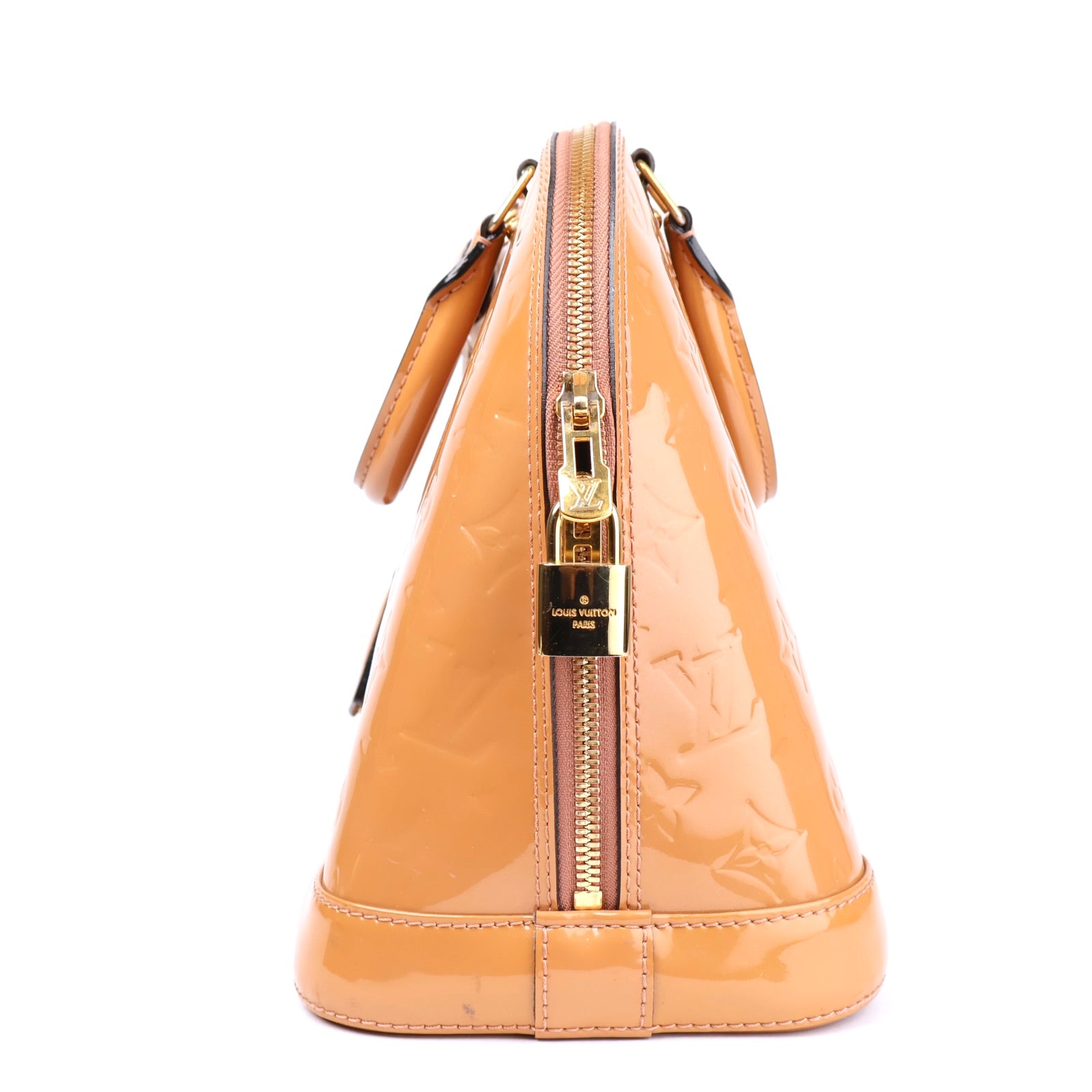 J1101 Louis Vuitton Brown Monogram Vernis Alma PM Bag- Pre Owned