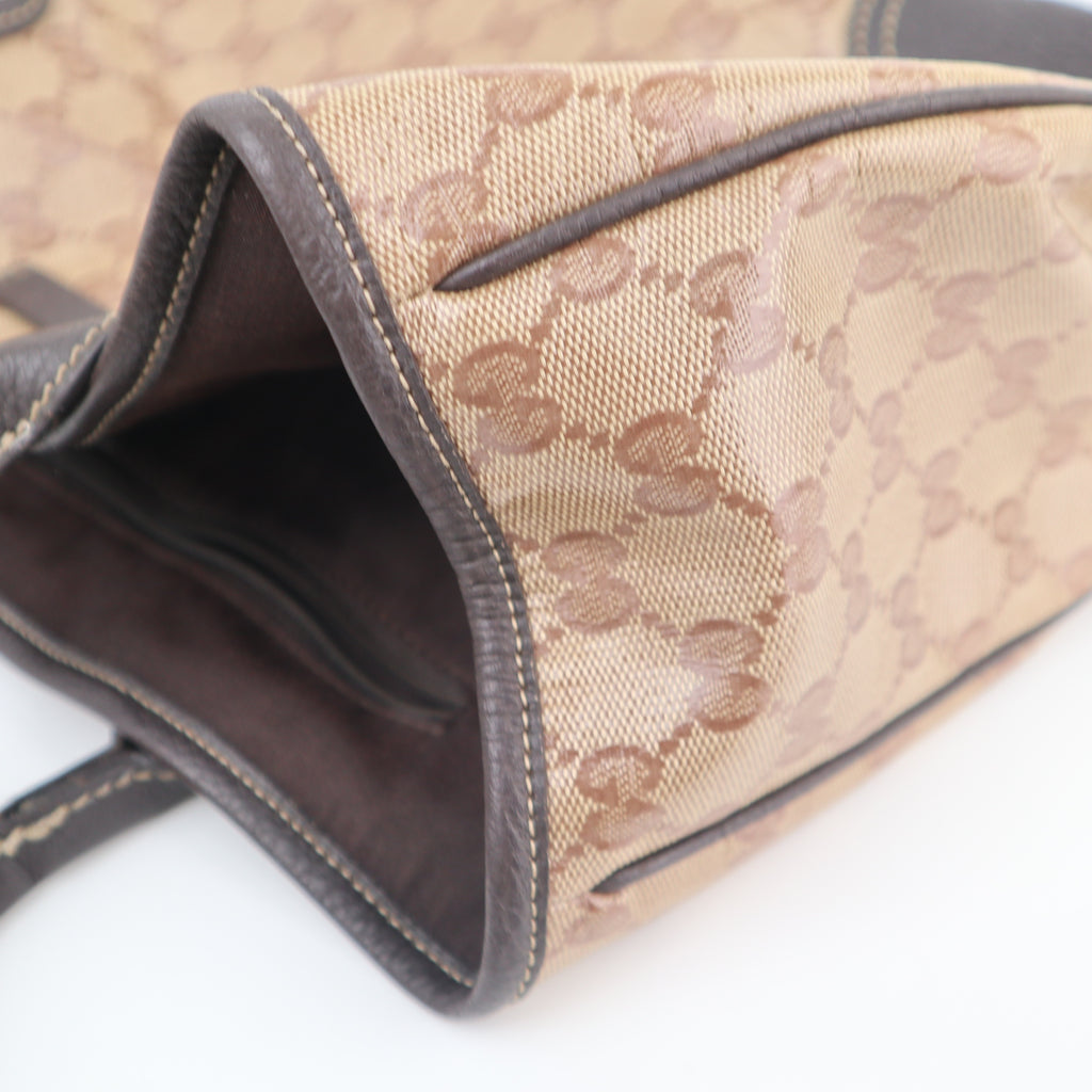 C2704 Gucci Tote Bag Vintage GG Canvas Princy Tote Bag | Pre-Owned Very Good Brown Canvas GG
