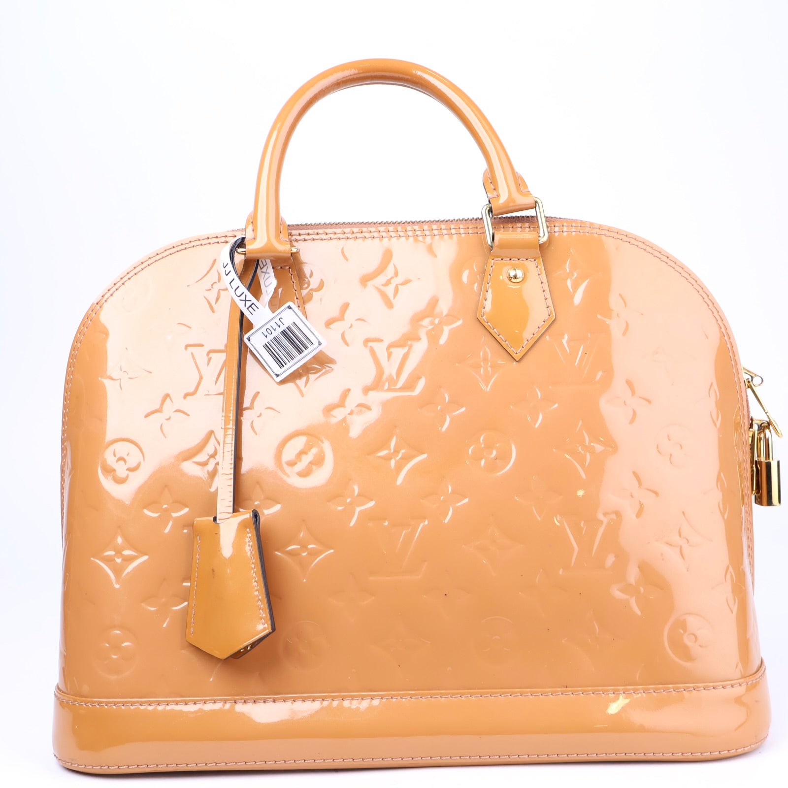 J1101 Louis Vuitton Brown Monogram Vernis Alma PM Bag- Pre Owned