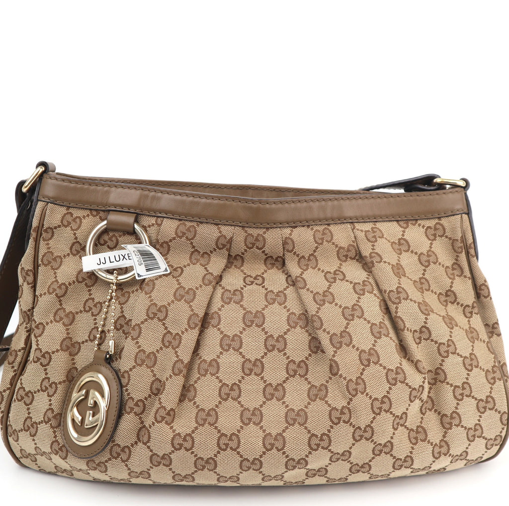 C2705 Gucci Tote Bag GG Canvas Sukey Shoulder Bag | Pre-Owned Very Good Brown Canvas GG