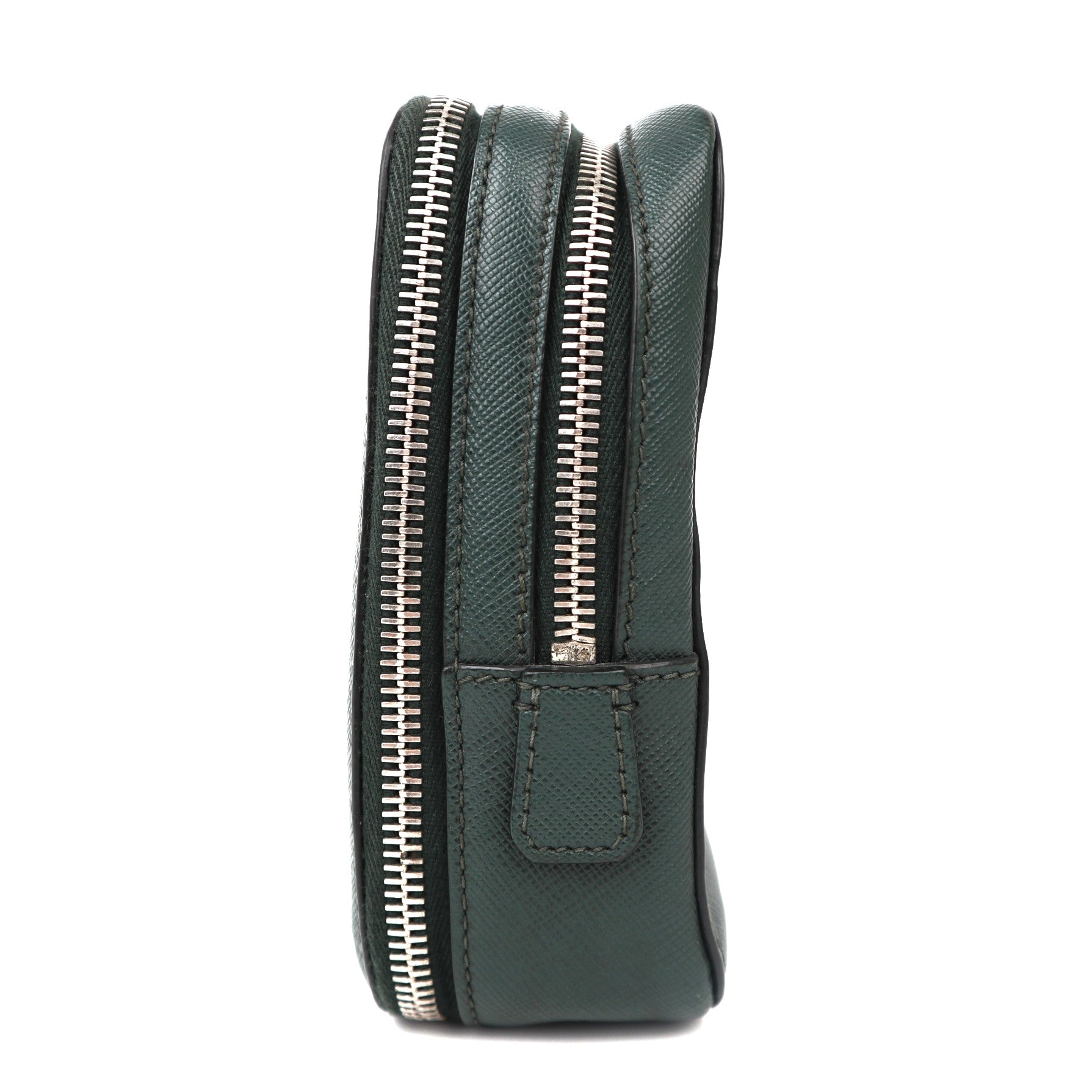 C1220 Prada Green Leather Travel Organizer-Pre Owned