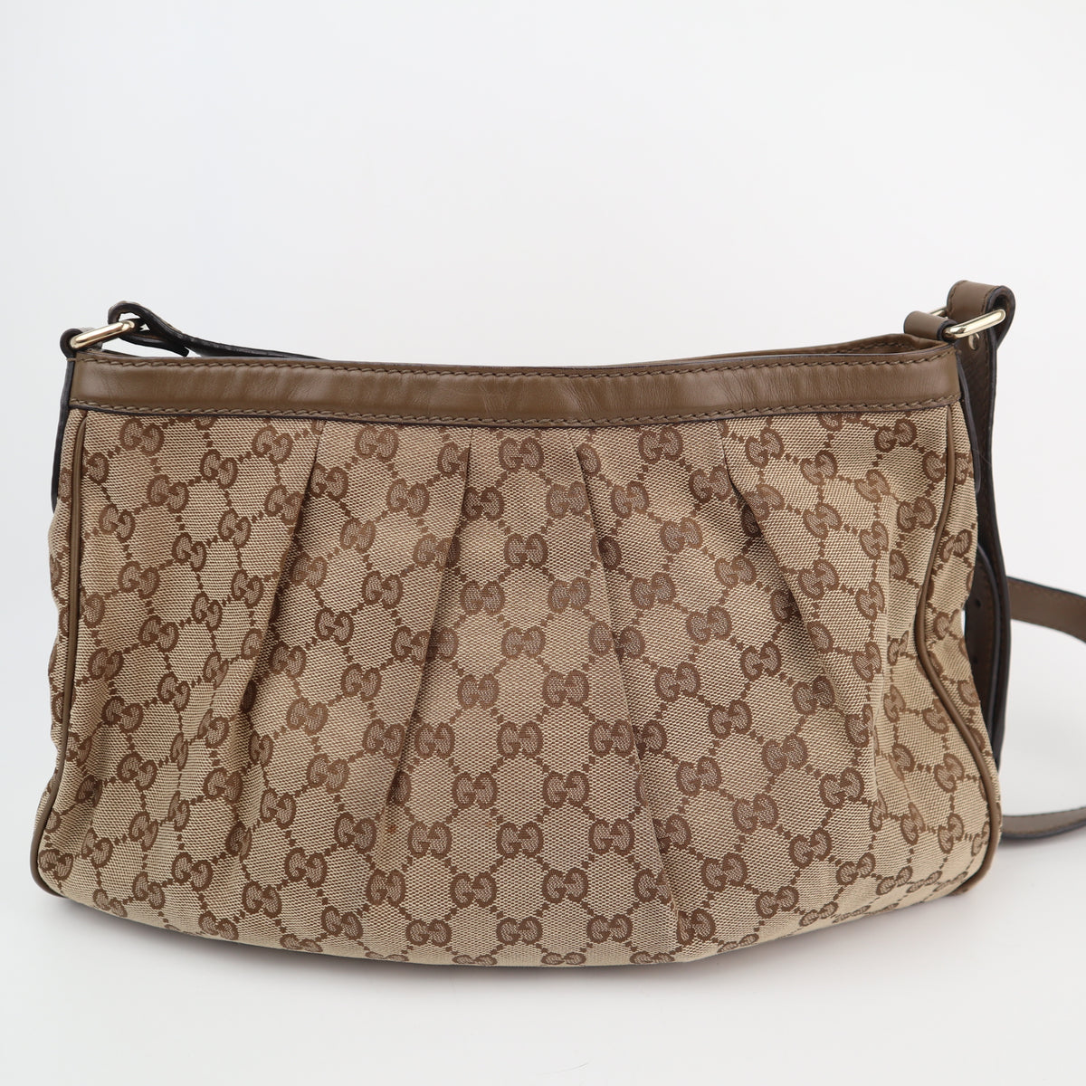 C2705 Gucci Tote Bag GG Canvas Sukey Shoulder Bag | Pre-Owned Very Good Brown Canvas GG