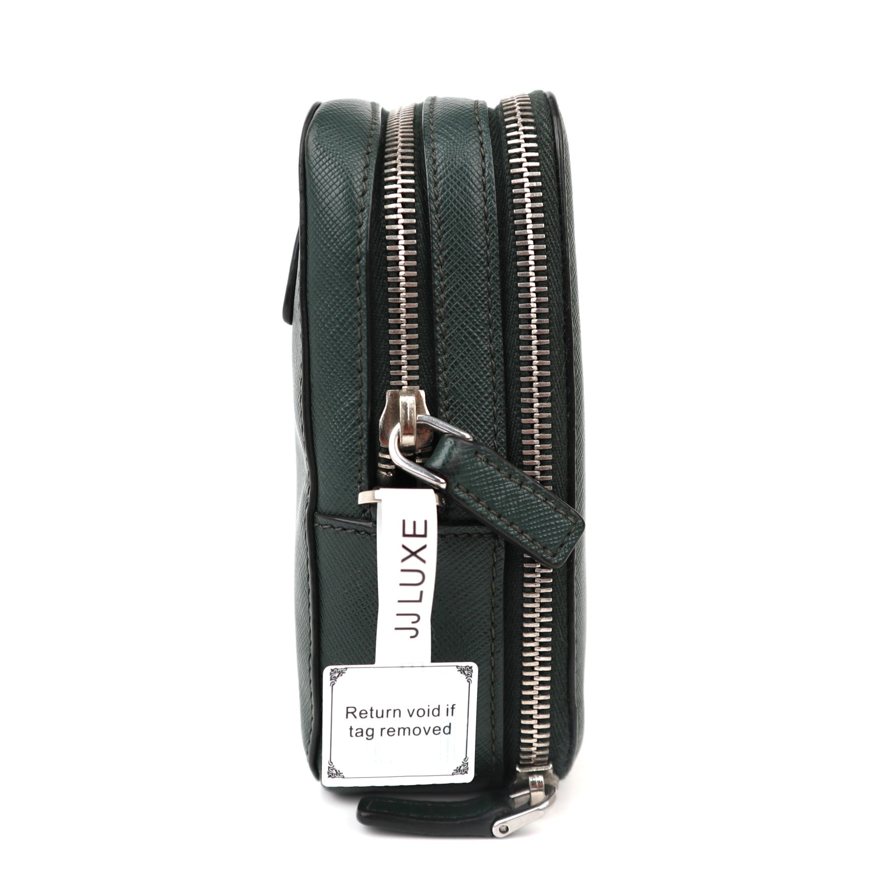 C1220 Prada Green Leather Travel Organizer-Pre Owned