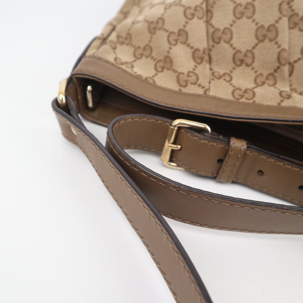 C2705 Gucci Tote Bag GG Canvas Sukey Shoulder Bag | Pre-Owned Very Good Brown Canvas GG