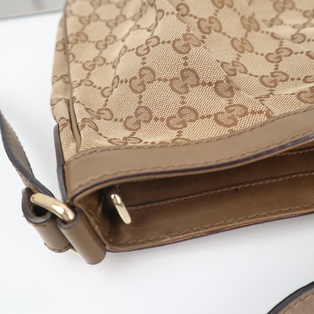 C2705 Gucci Tote Bag GG Canvas Sukey Shoulder Bag | Pre-Owned Very Good Brown Canvas GG