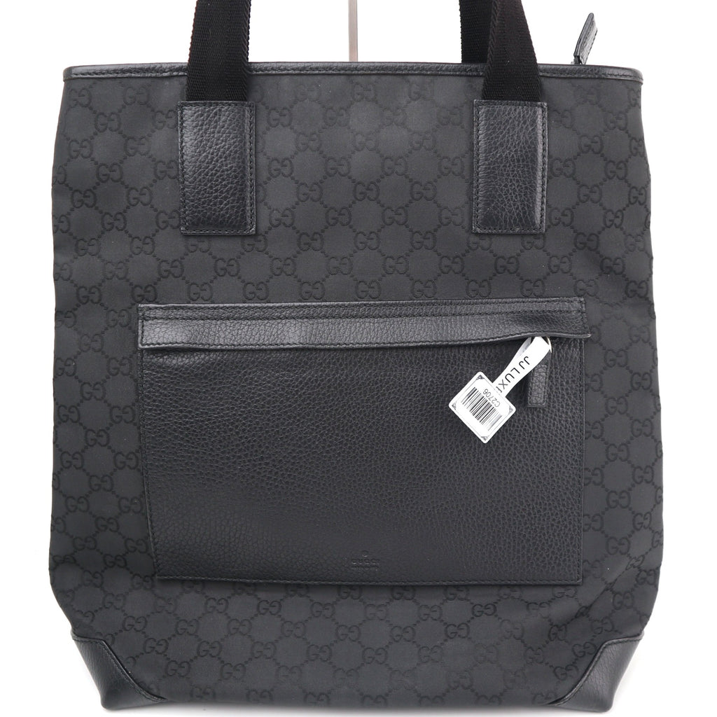 C2706 Gucci Tote Bag GG Denim Tote Bag Black | Pre-Owned Excellent Black Denim GG