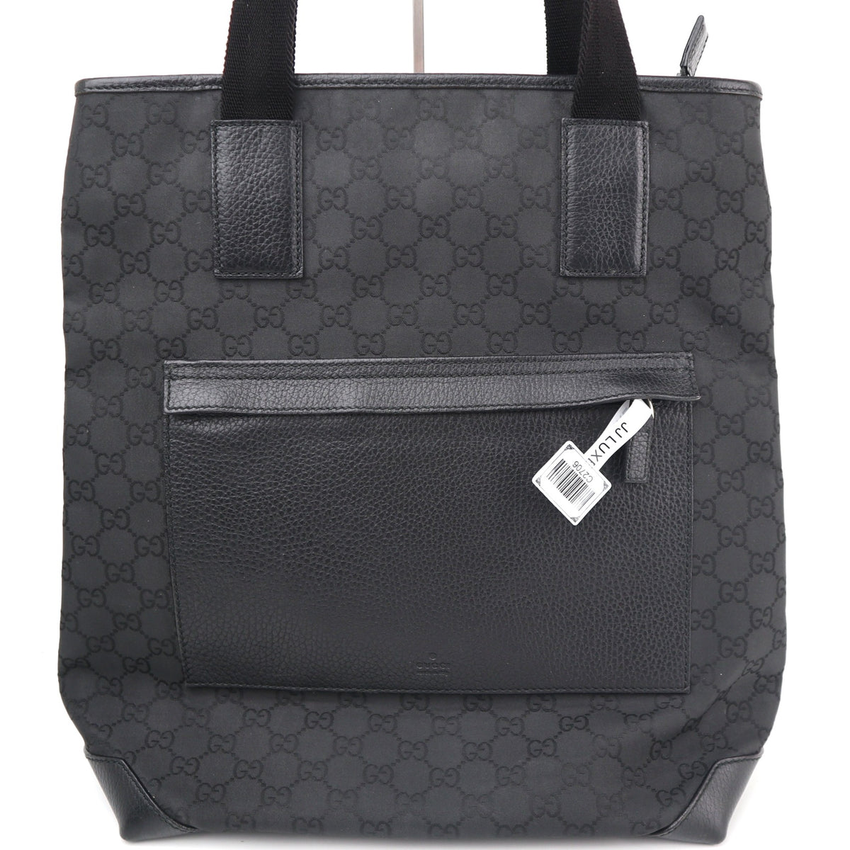C2706 Gucci Tote Bag GG Denim Tote Bag Black | Pre-Owned Excellent Black Denim GG