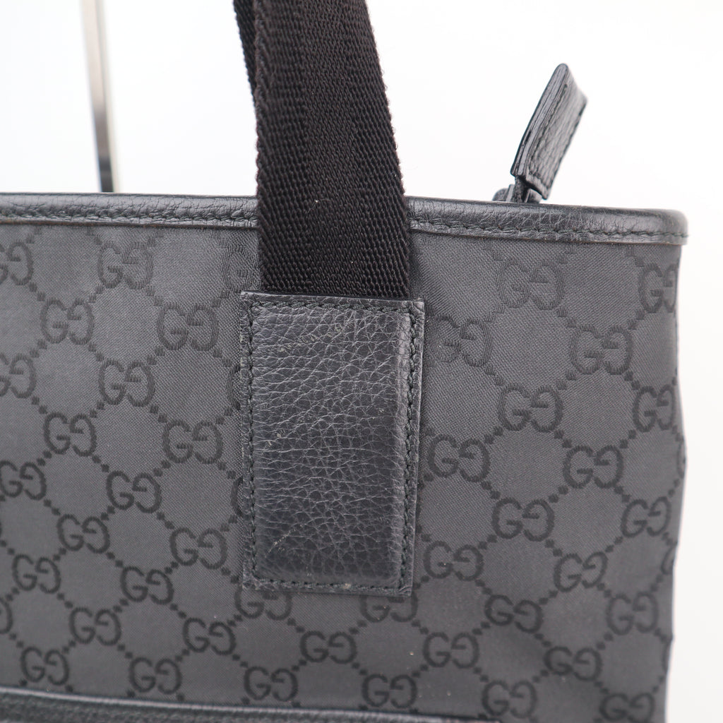 C2706 Gucci Tote Bag GG Denim Tote Bag Black | Pre-Owned Excellent Black Denim GG