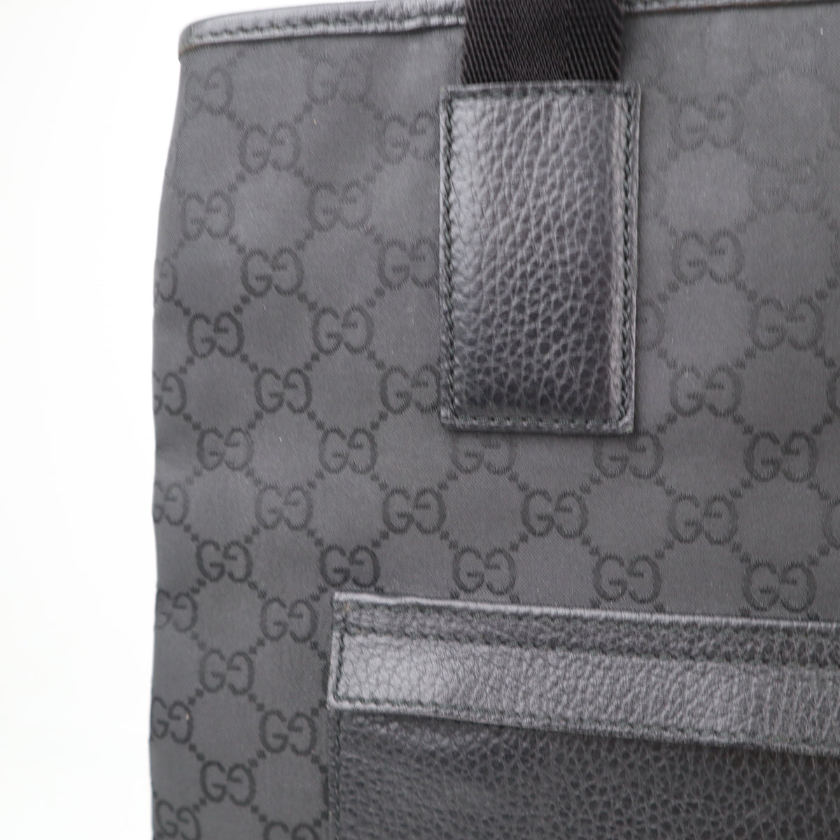 C2706 Gucci Tote Bag GG Denim Tote Bag Black | Pre-Owned Excellent Black Denim GG