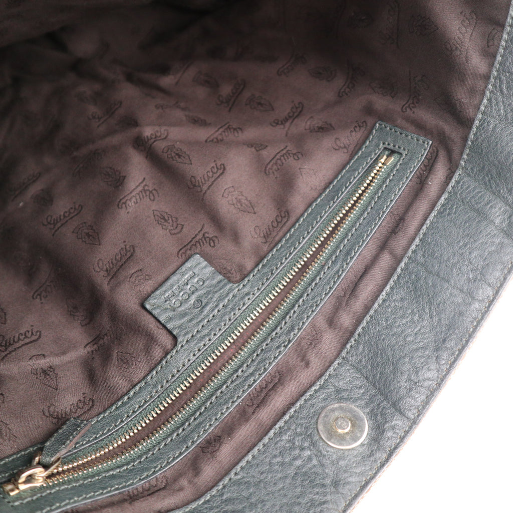 C2707 Gucci Tote Bag GG Canvas Charm Vertical Tote Bag | Pre-Owned Excellent Brown Canvas GG