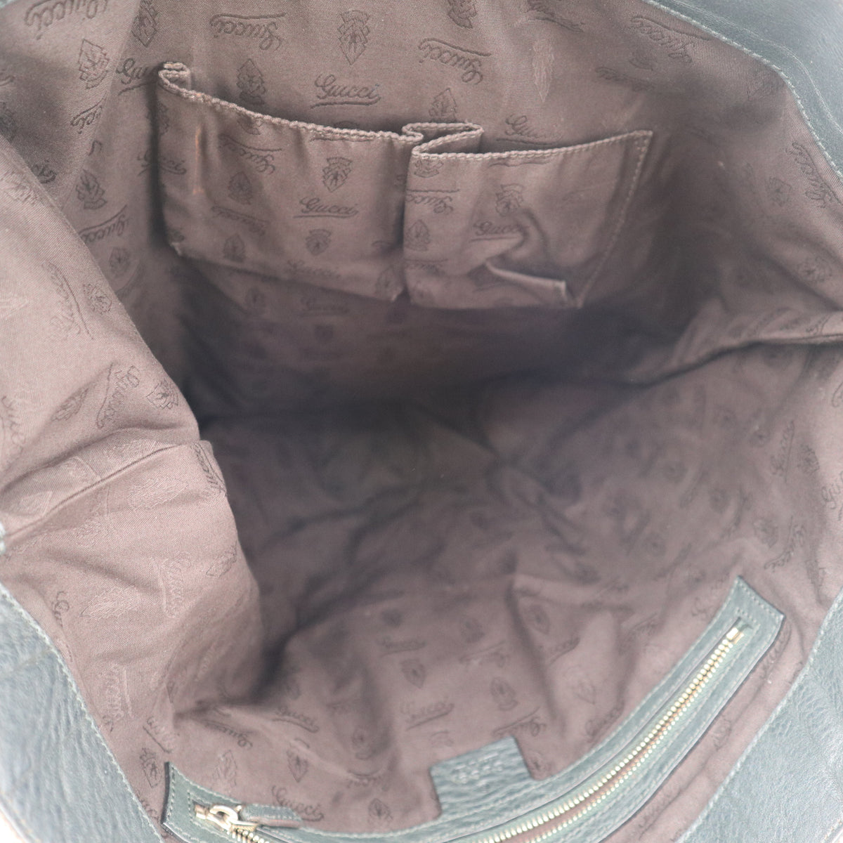 C2707 Gucci Tote Bag GG Canvas Charm Vertical Tote Bag | Pre-Owned Excellent Brown Canvas GG
