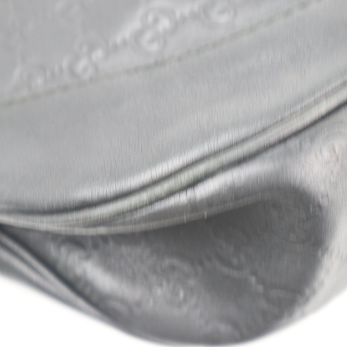 C2708 Gucci Tote Bag Black Guccissima Leather Medium Charlotte Hobo Bag | Pre-Owned Very Good Black Leather GG