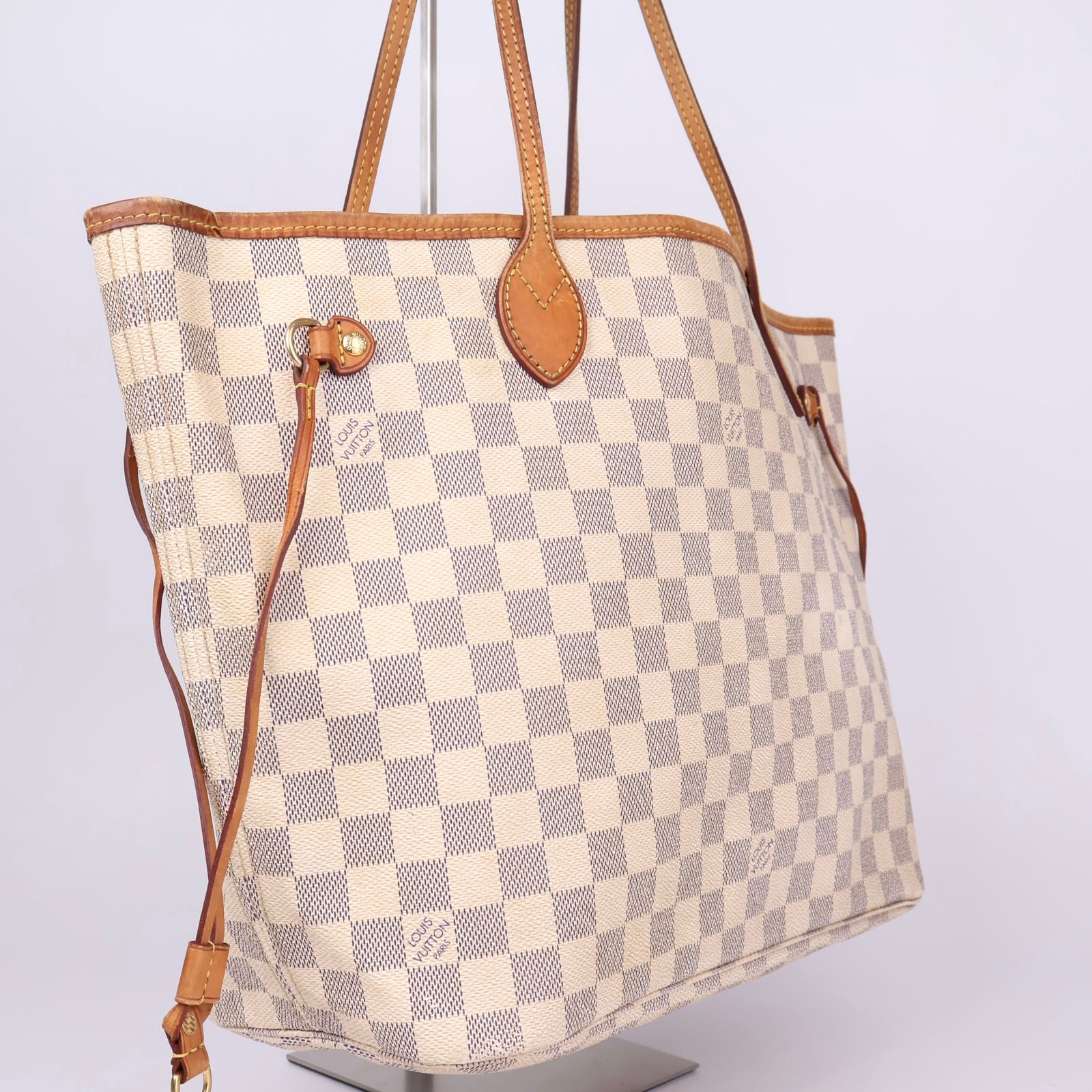 J1141 Louis Vuitton Damier Azur Neo Neverfull MM Bag- Pre Owned
