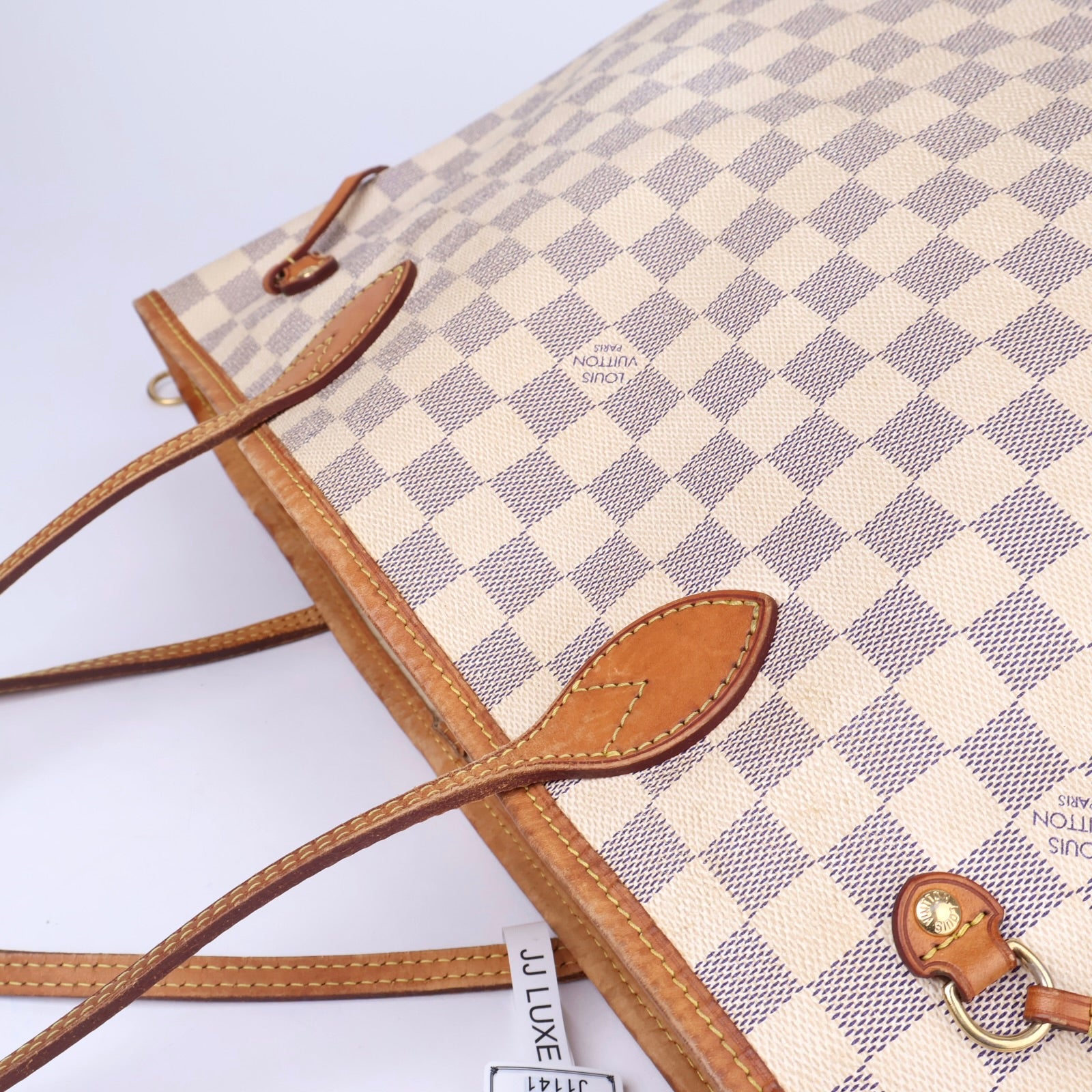 J1141 Louis Vuitton Damier Azur Neo Neverfull MM Bag- Pre Owned