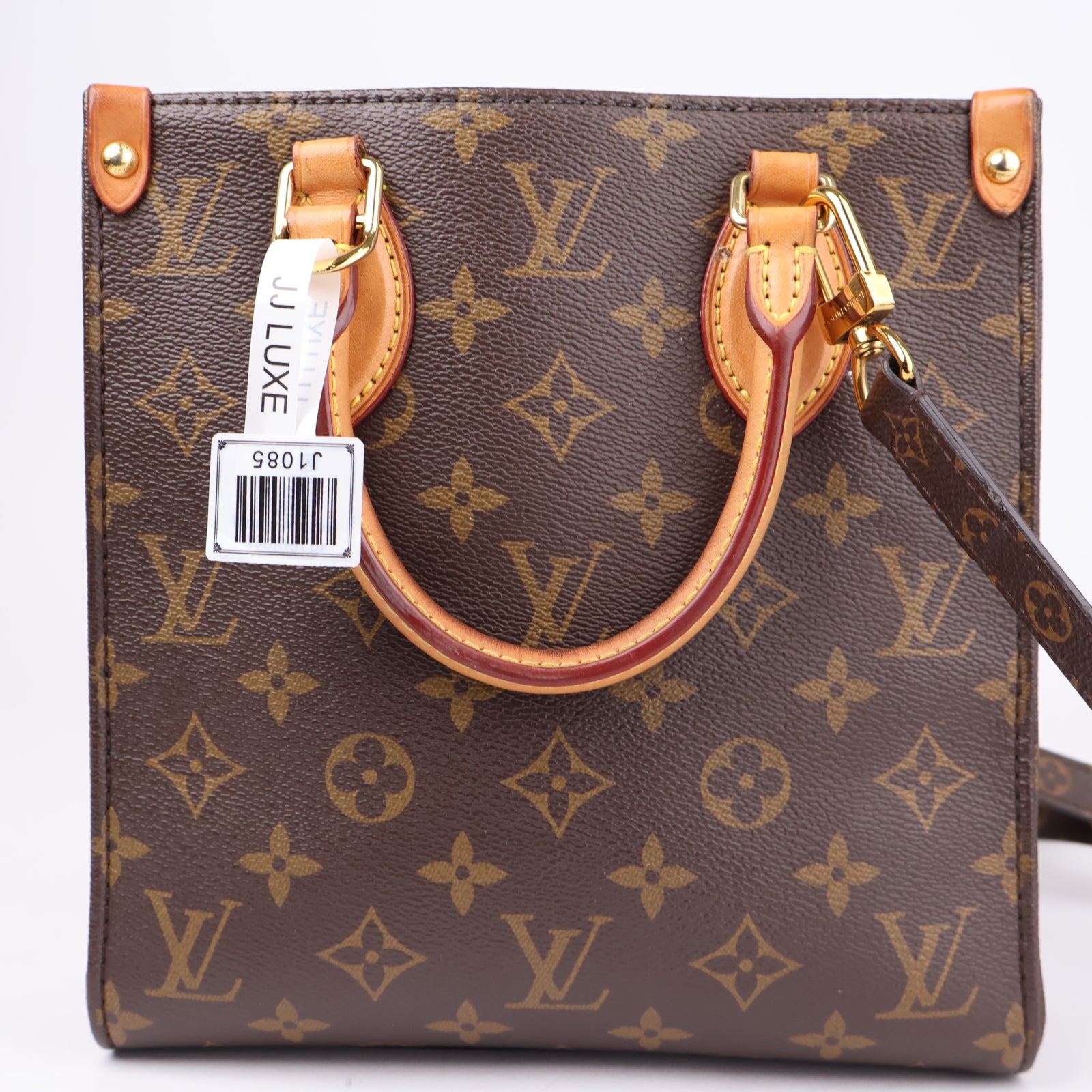 J1085 LOUIS VUITTON Sac Plat BB Monogram Shoulder Tote Bag- Pre Owned
