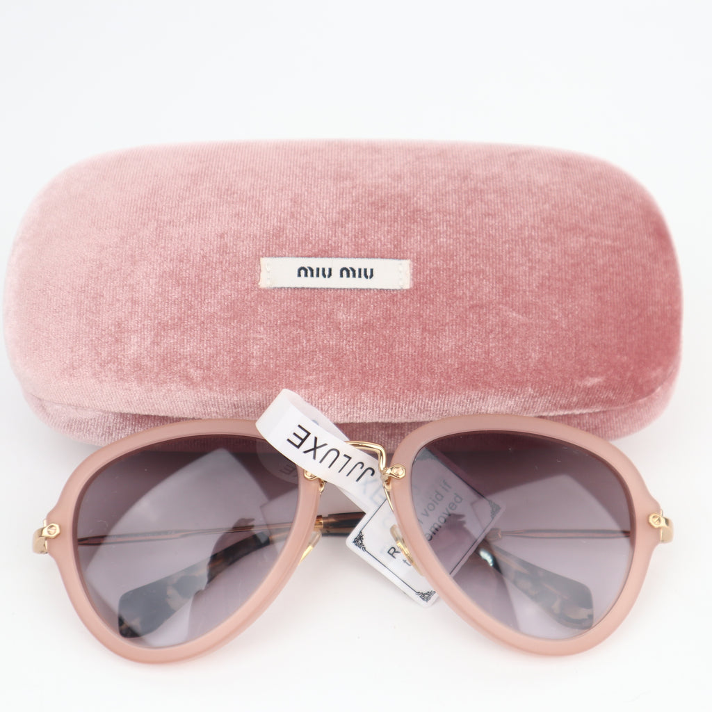C2709 Miu Miu Sunglasses SMU03Q Sunglasses rosa | Pre-Owned Very Good Pink Acetate / Metal